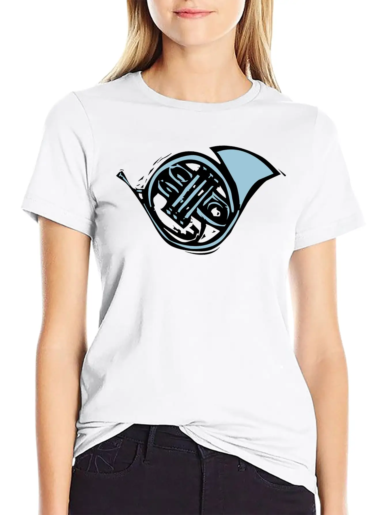 French Horn Stylish Everyday T-Shirt – Unisex Basic Cotton Tee