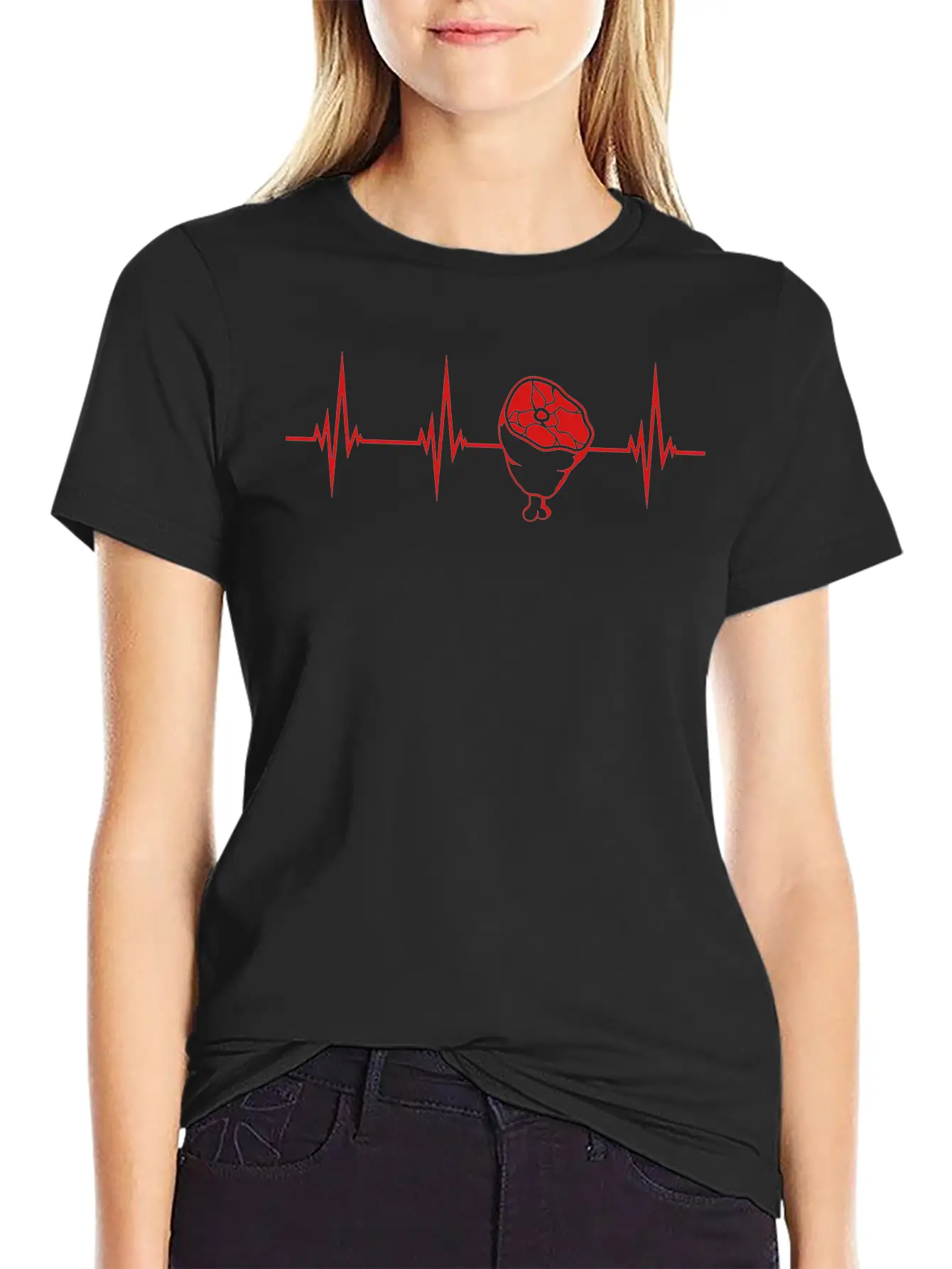 Frequency Delicious Heart Beat Pulse Meat Knuckle Essential Unisex Summer Tee – Soft Cotton Casual Fit
