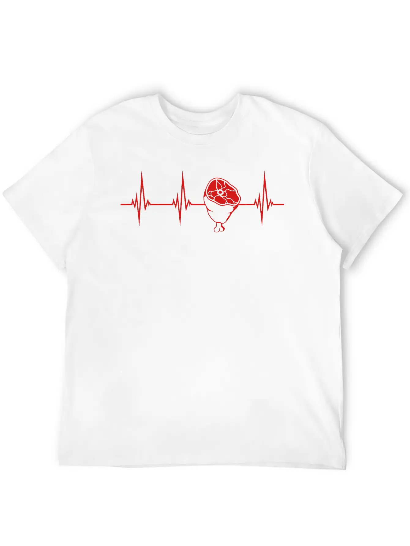 Frequency Delicious Heart Beat Pulse Meat Knuckle Essential Unisex Summer Tee – Soft Cotton Casual Fit