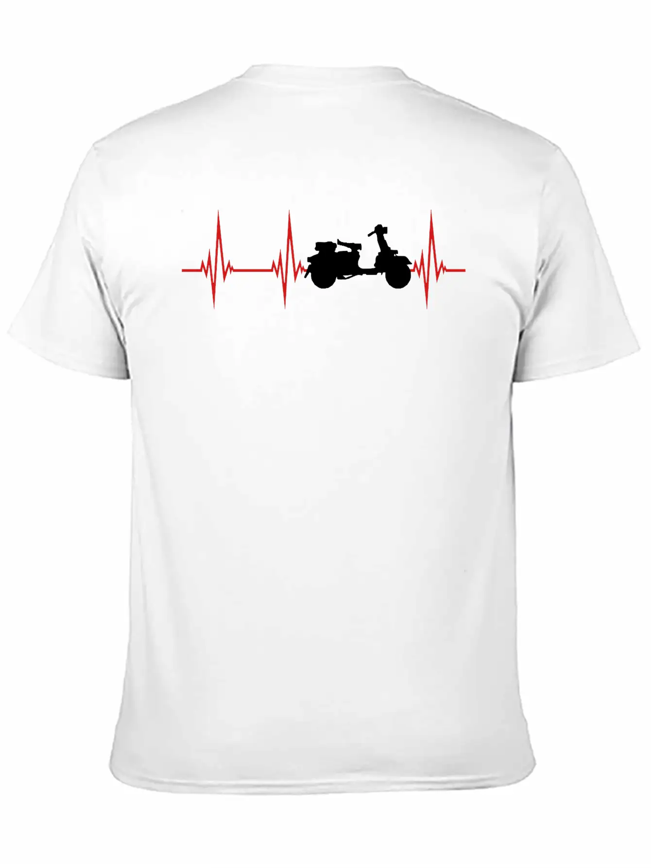 Frequency Heartbeat Scooter Pulse Clip Clipart Dri Comfortable Minimalist Graphic Tee – Summer Style Essential