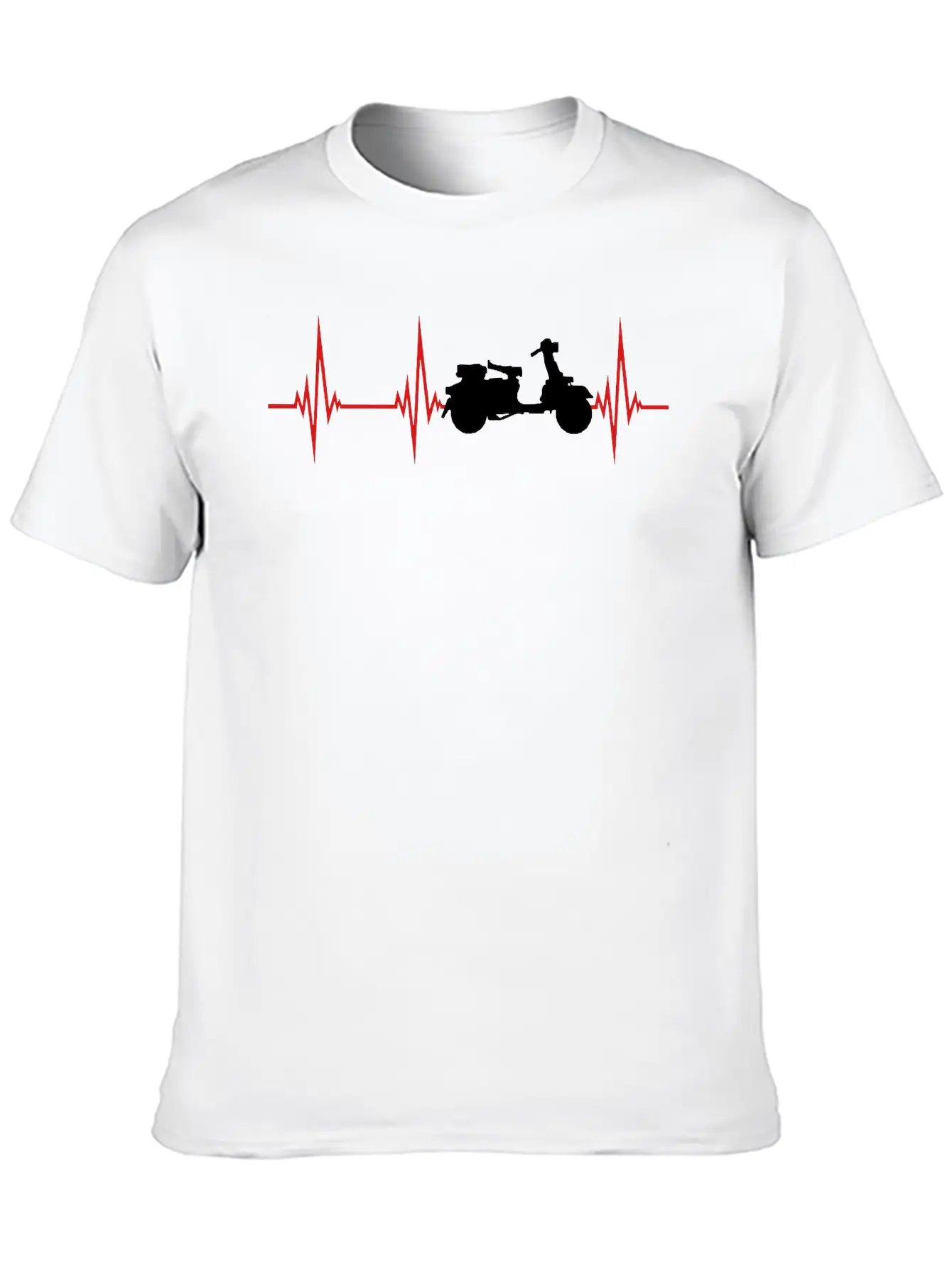 Frequency Heartbeat Scooter Pulse Clip Clipart Dri Comfortable Minimalist Graphic Tee – Summer Style Essential