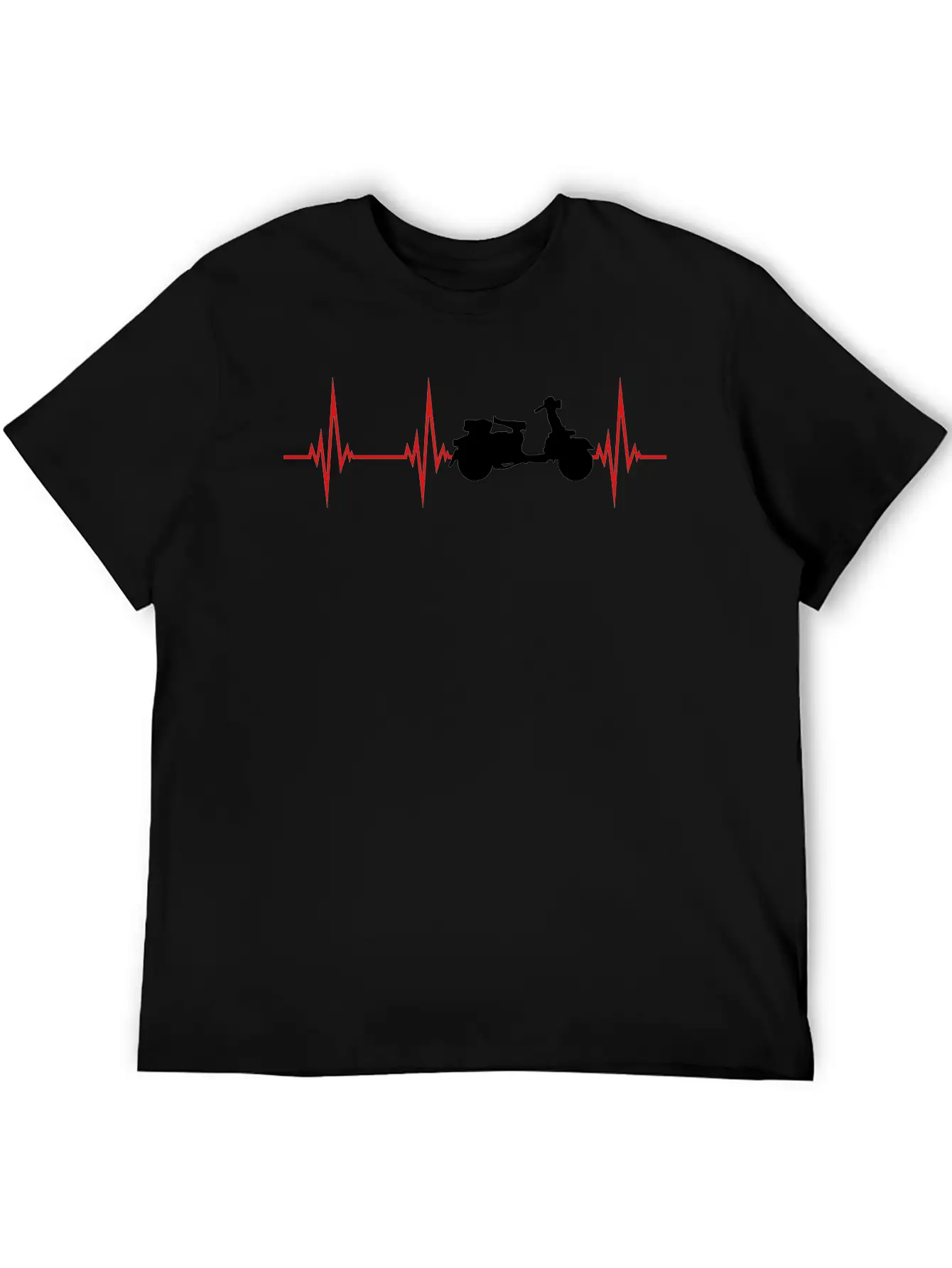 Frequency Heartbeat Scooter Pulse Clip Clipart Dri Comfortable Minimalist Graphic Tee – Summer Style Essential