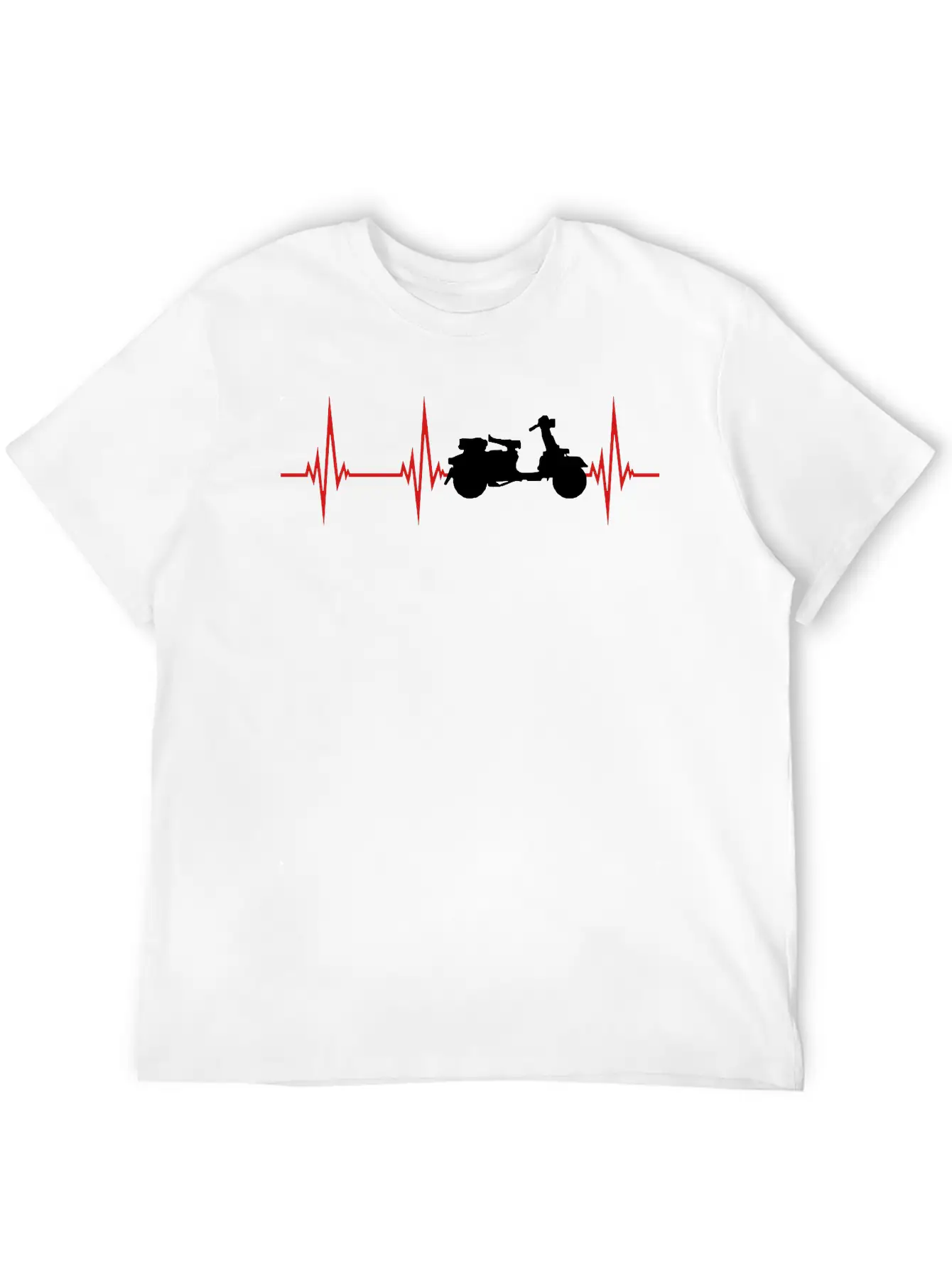 Frequency Heartbeat Scooter Pulse Clip Clipart Dri Comfortable Minimalist Graphic Tee – Summer Style Essential