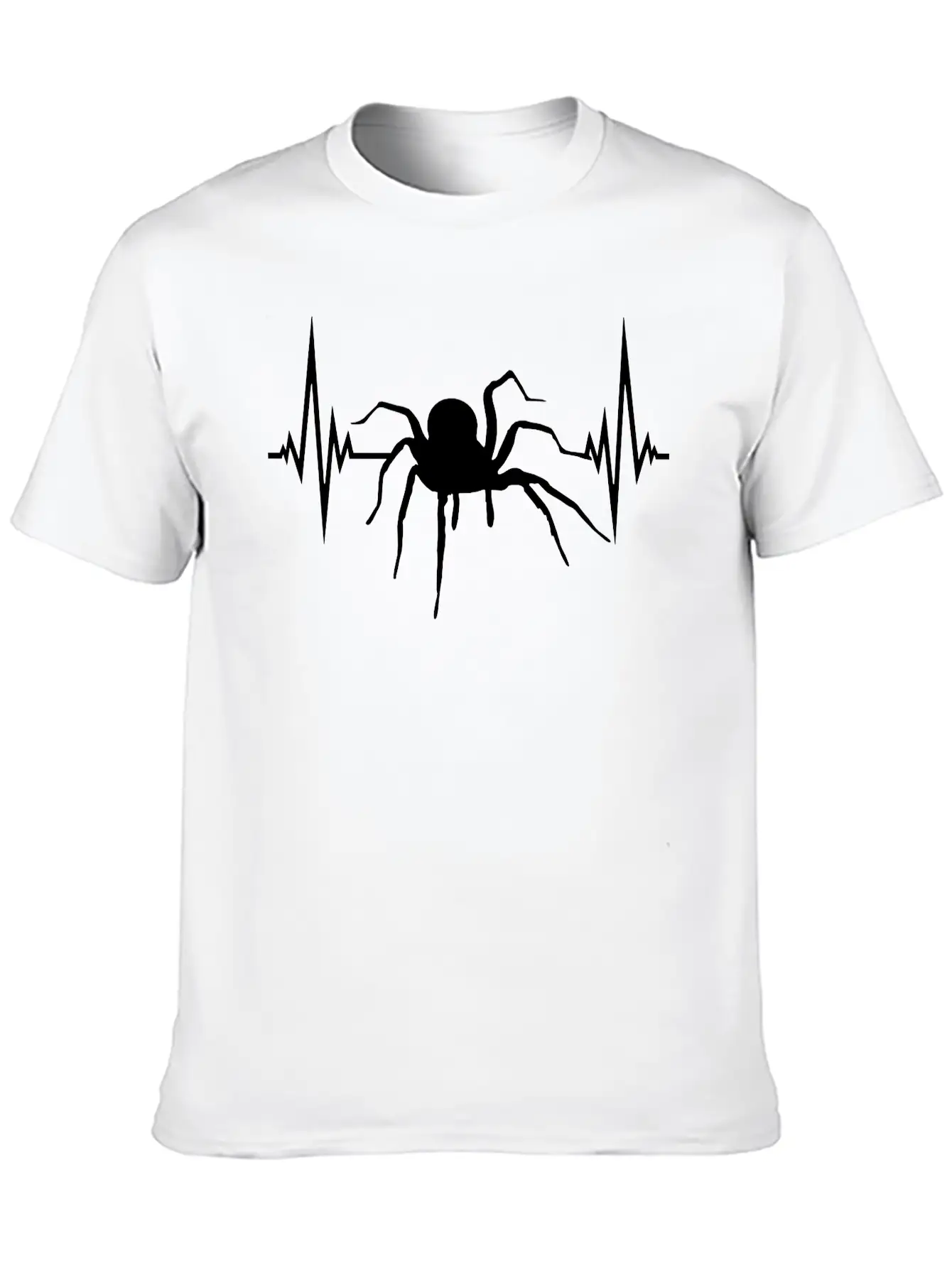 Frequency Heartbeat Spider Bird Spider Design Clip Stylish Everyday T-Shirt – Unisex Basic Cotton Tee
