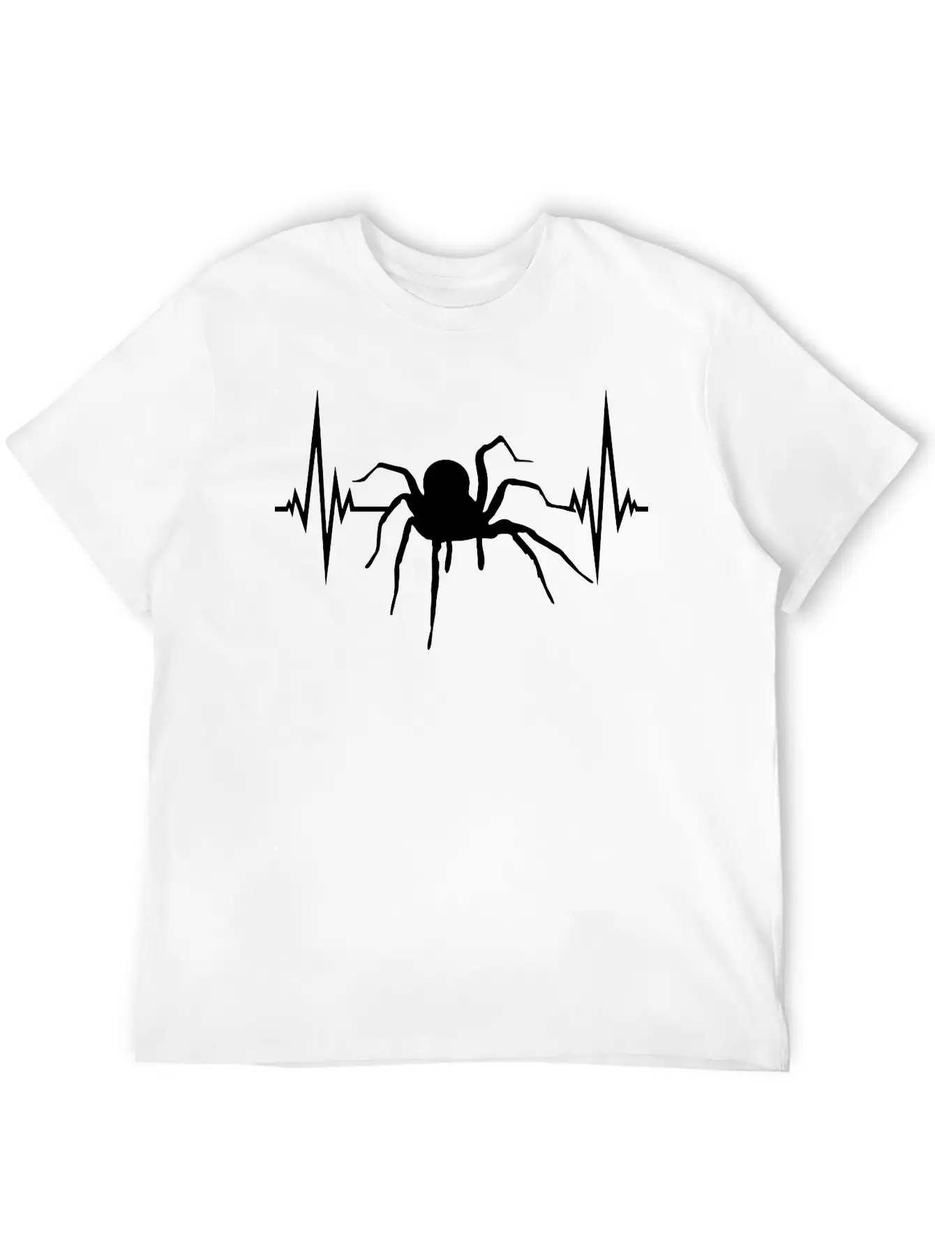 Frequency Heartbeat Spider Bird Spider Design Clip Stylish Everyday T-Shirt – Unisex Basic Cotton Tee