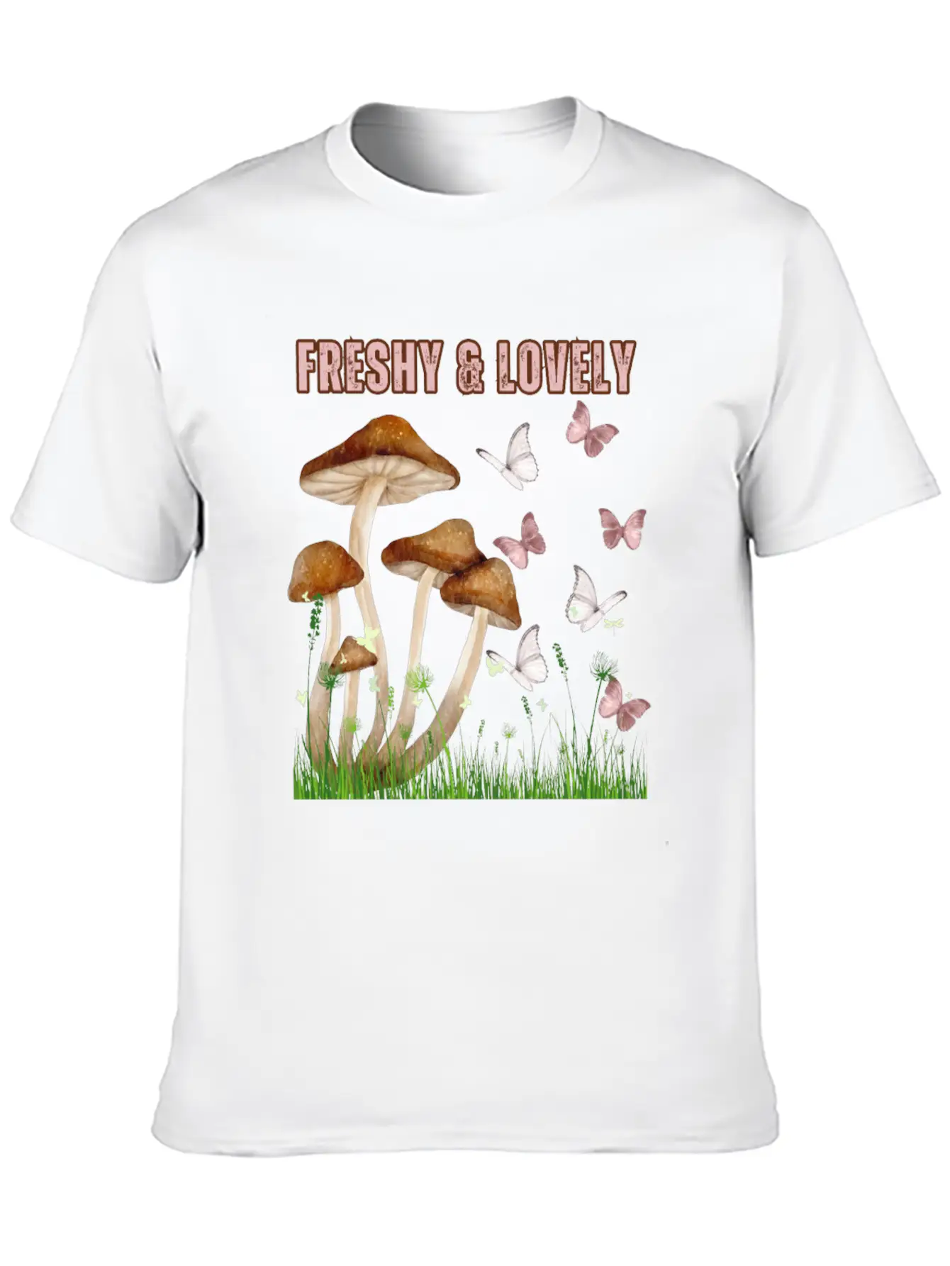 Freshy Lovely MushRooms 1 Stylish Everyday T-Shirt – Unisex Basic Cotton Tee