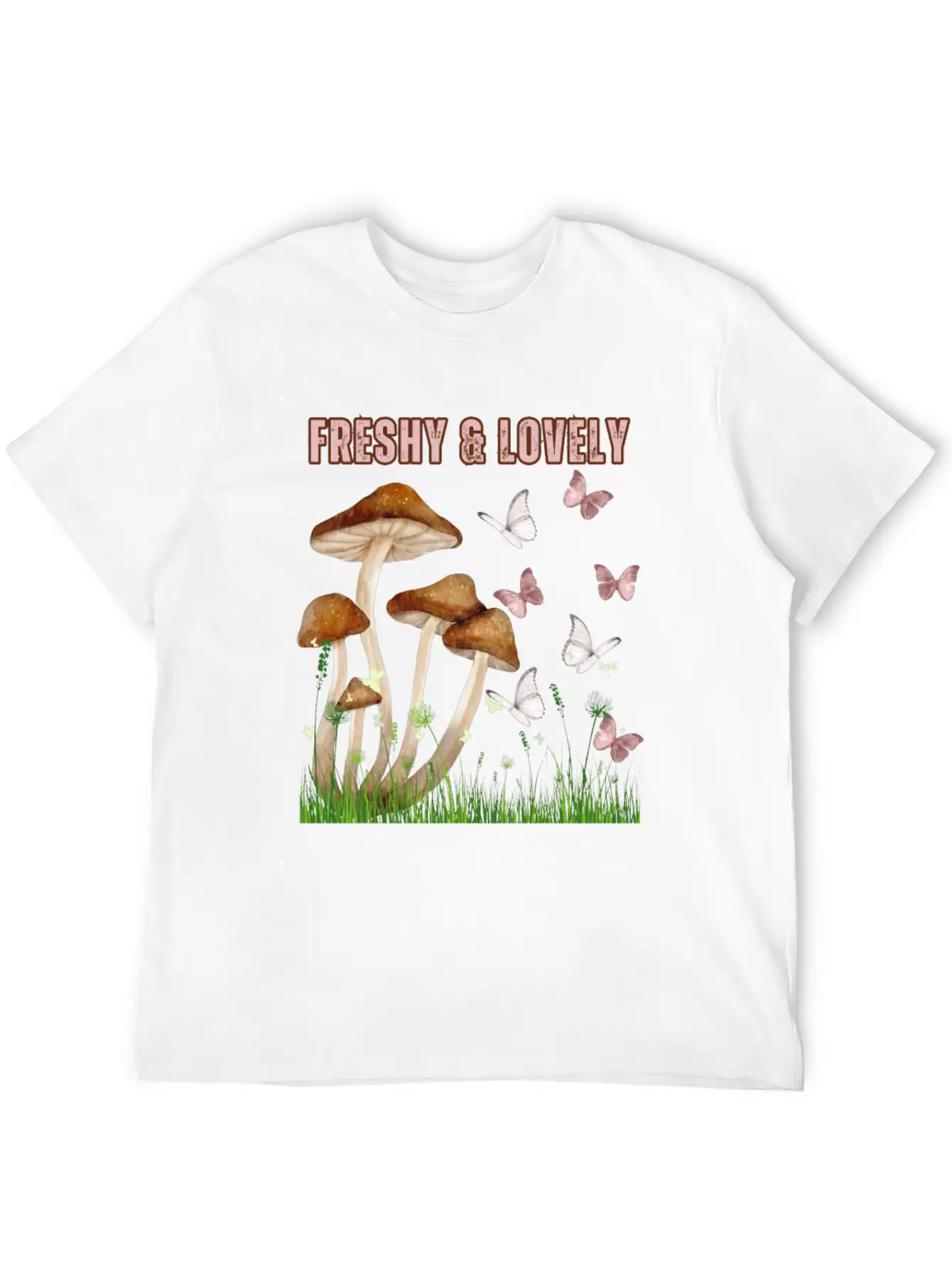 Freshy Lovely MushRooms 1 Stylish Everyday T-Shirt – Unisex Basic Cotton Tee