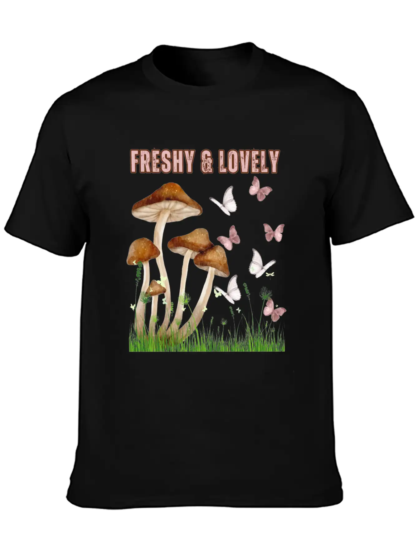 Freshy Lovely MushRooms 1 Stylish Everyday T-Shirt – Unisex Basic Cotton Tee