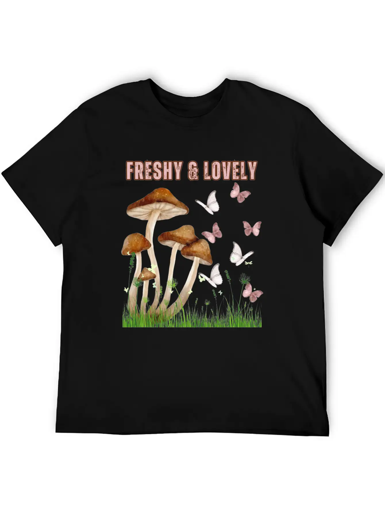 Freshy Lovely MushRooms 1 Stylish Everyday T-Shirt – Unisex Basic Cotton Tee
