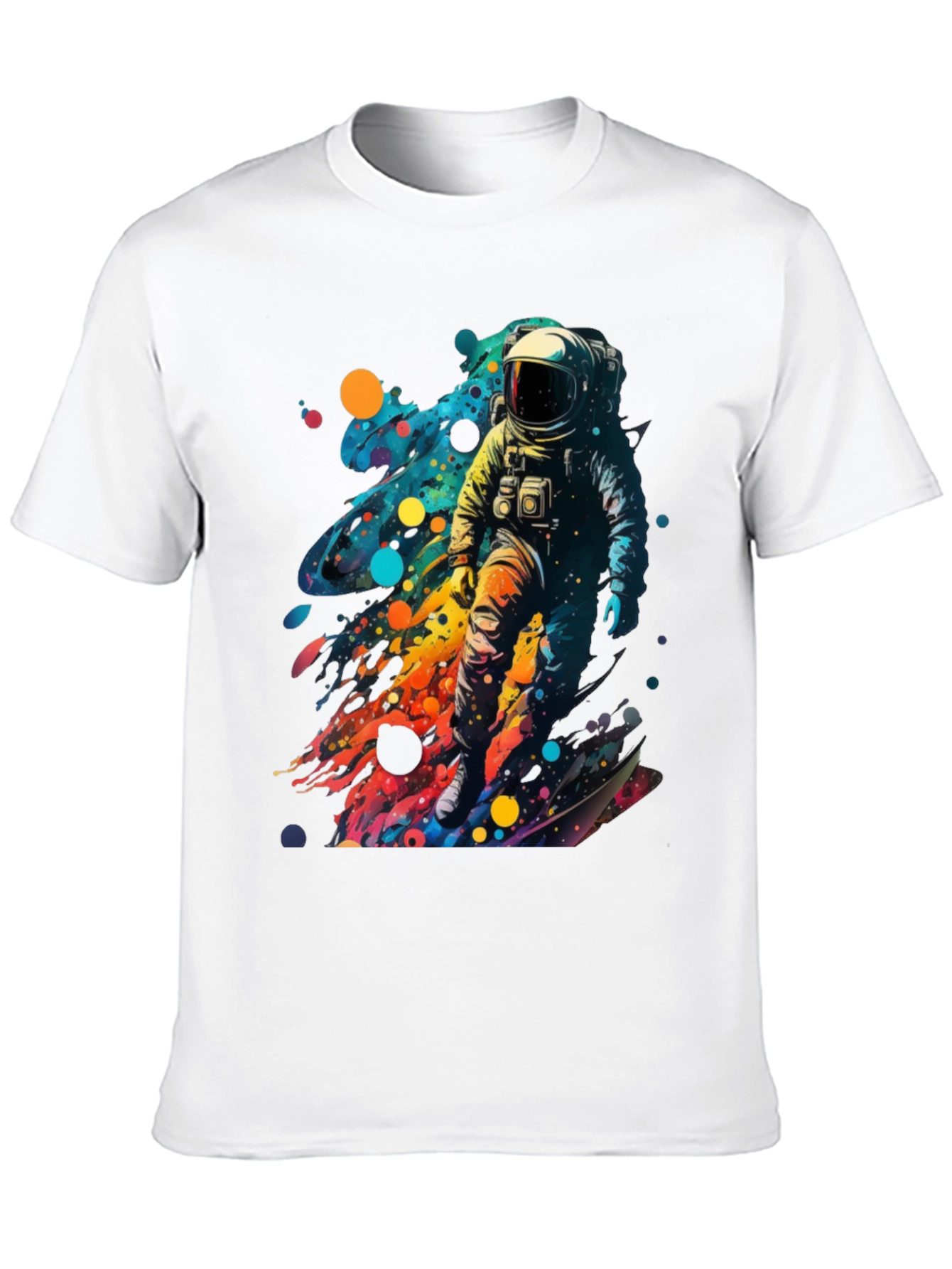 Astronaut Splash Black T-Shirt