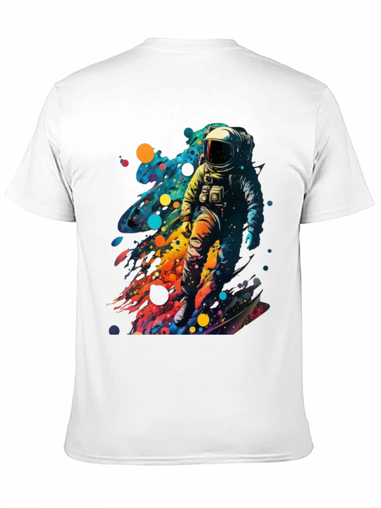 Astronaut Splash Black T-Shirt