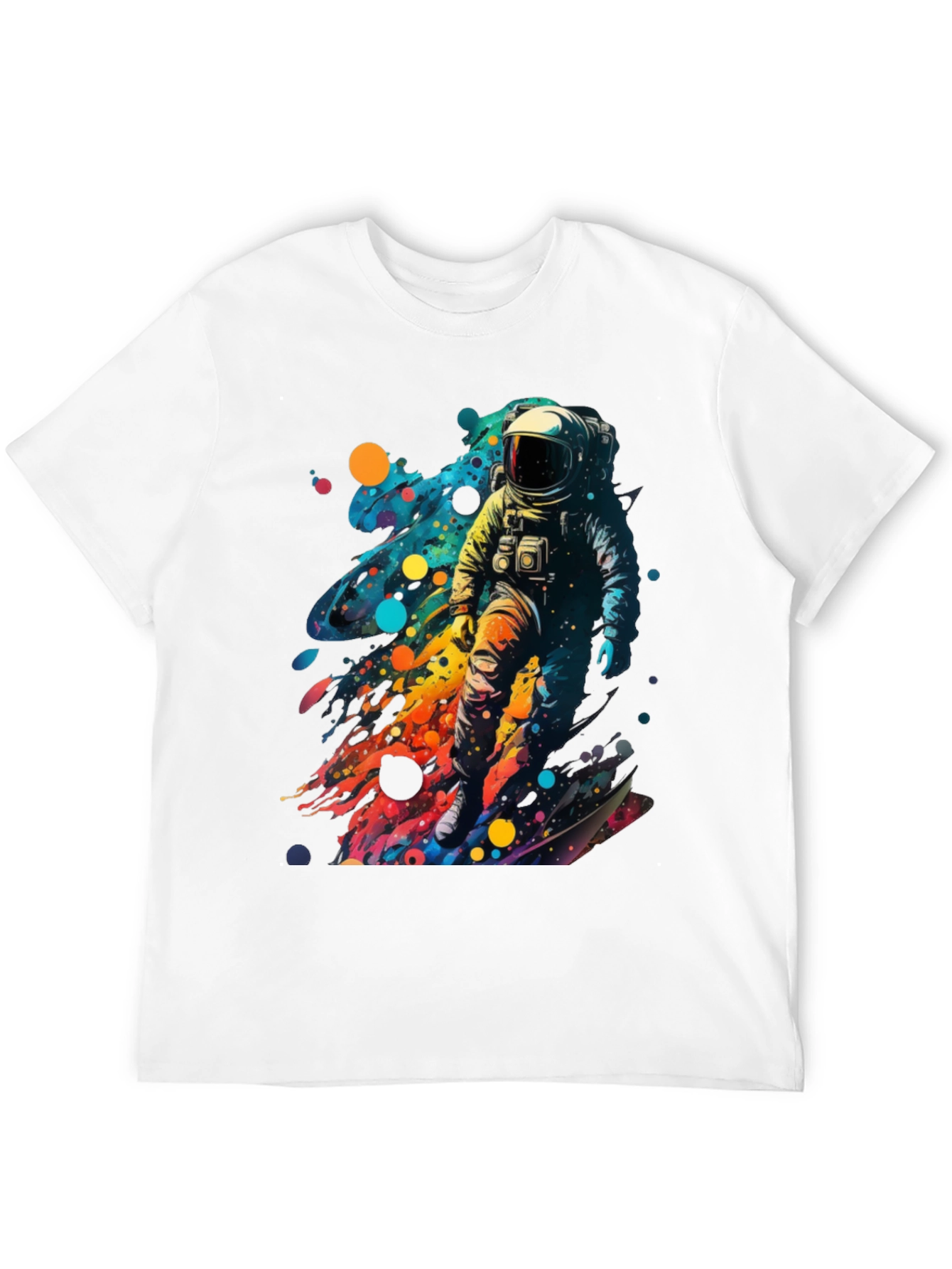 Astronaut Splash Black T-Shirt