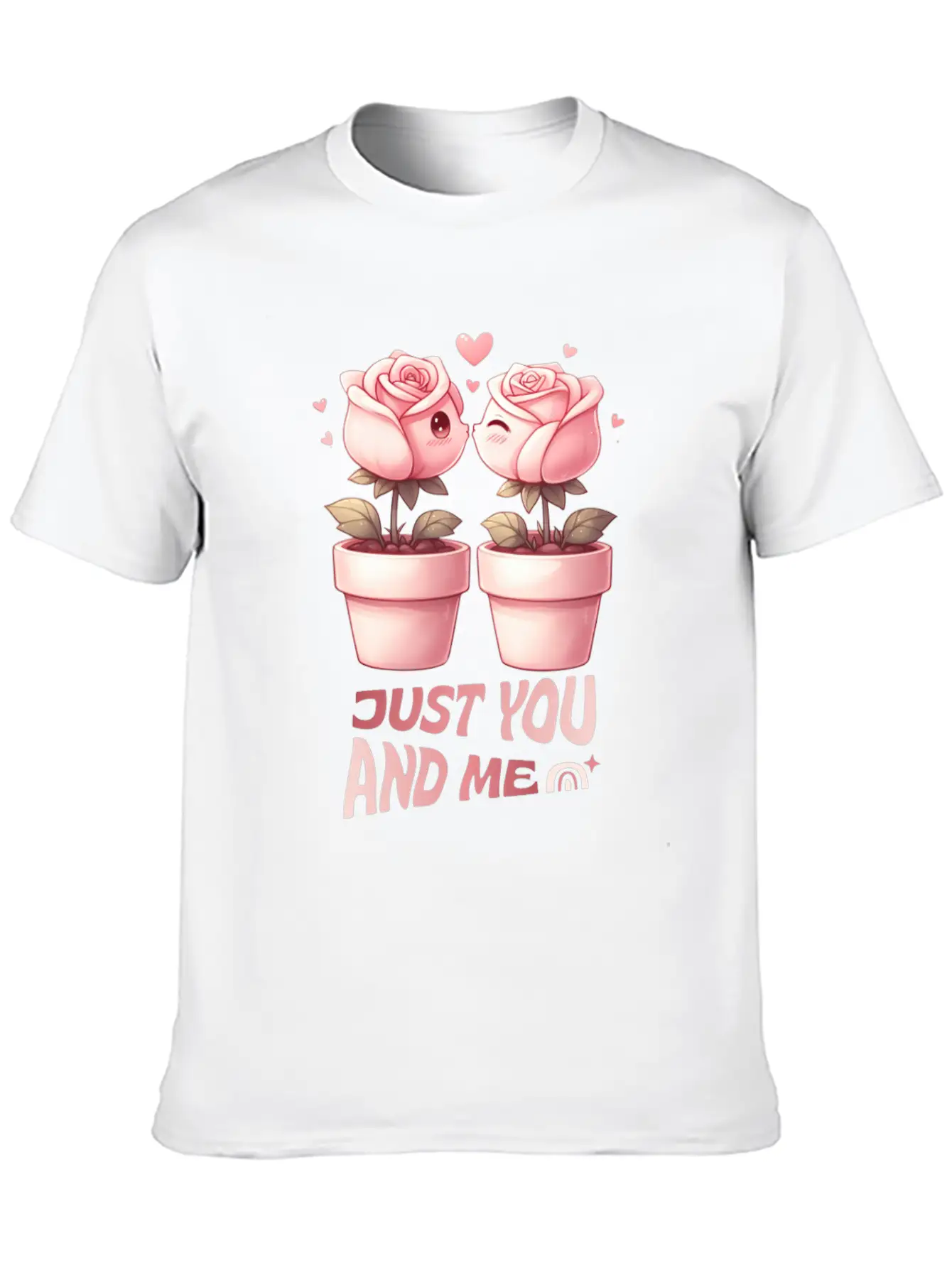 From Seed To Hearts JUST YOU AND ME Essential Unisex Summer Tee – Soft Cotton Casual Fit