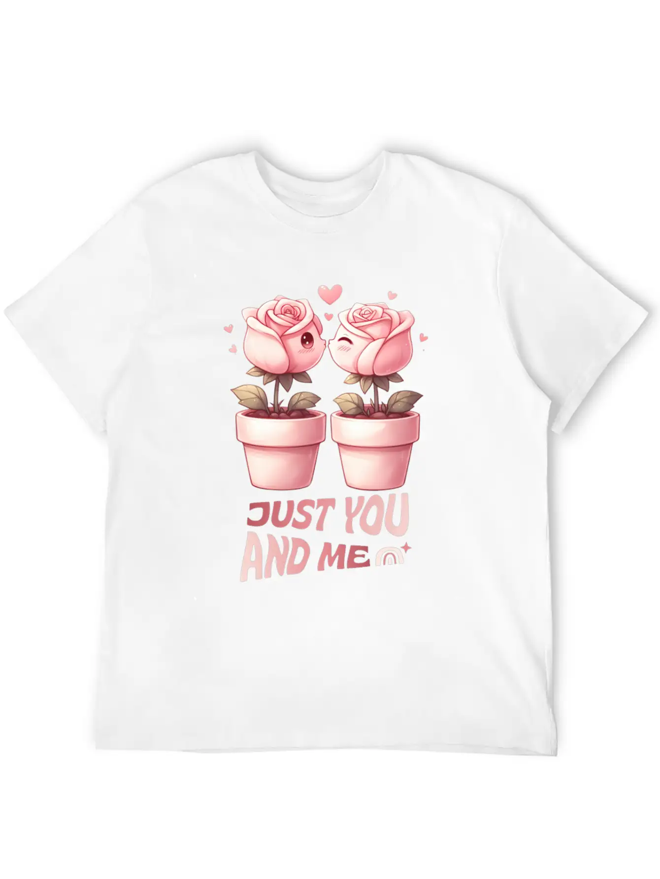 From Seed To Hearts JUST YOU AND ME Essential Unisex Summer Tee – Soft Cotton Casual Fit