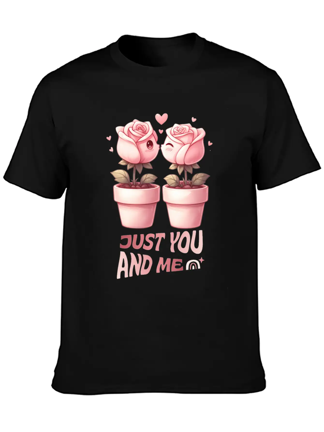 From Seed To Hearts JUST YOU AND ME Essential Unisex Summer Tee – Soft Cotton Casual Fit