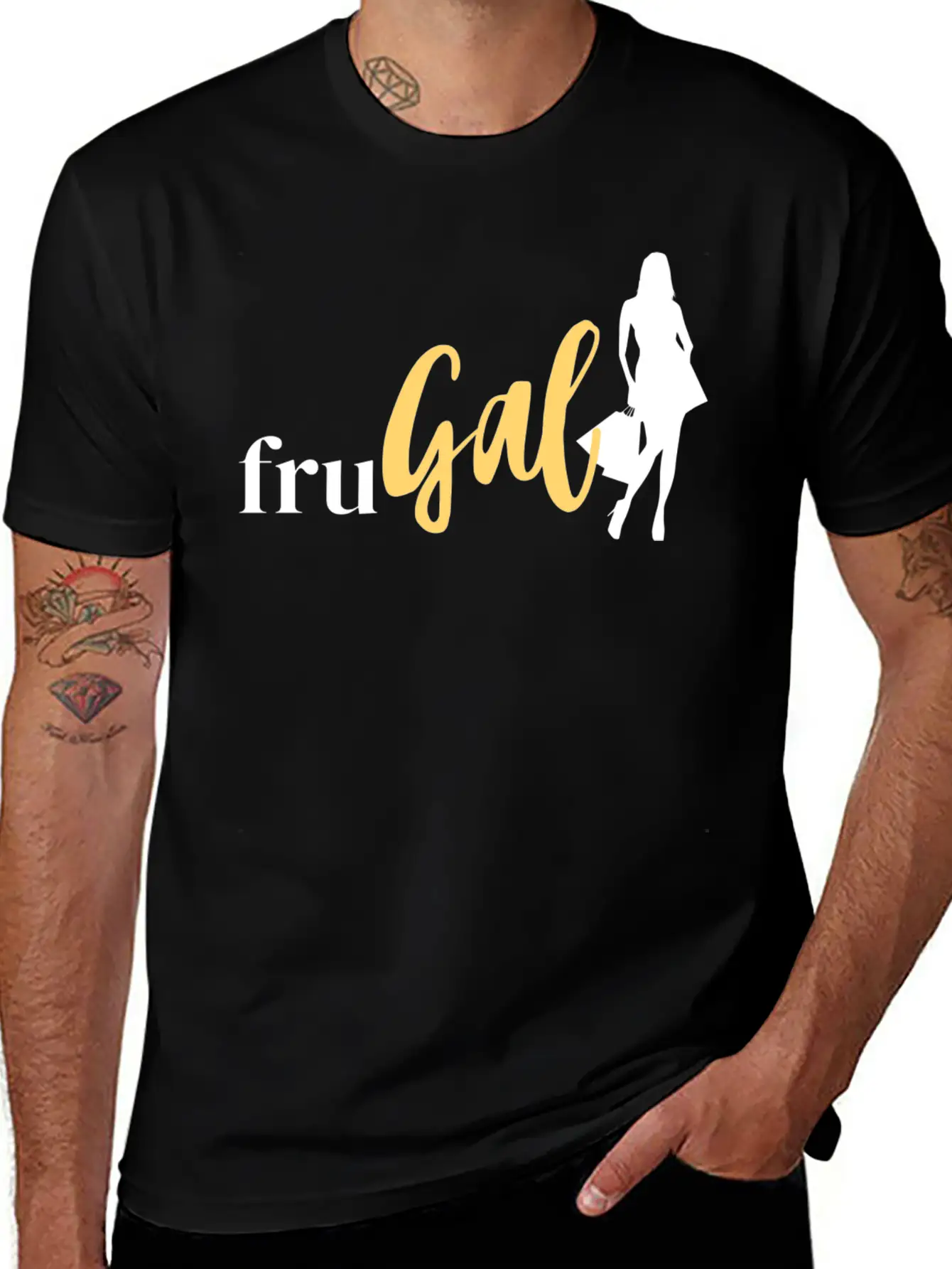 FruGal - White And Yellow - No FCL Name Essential Unisex Summer Tee – Soft Cotton Casual Fit