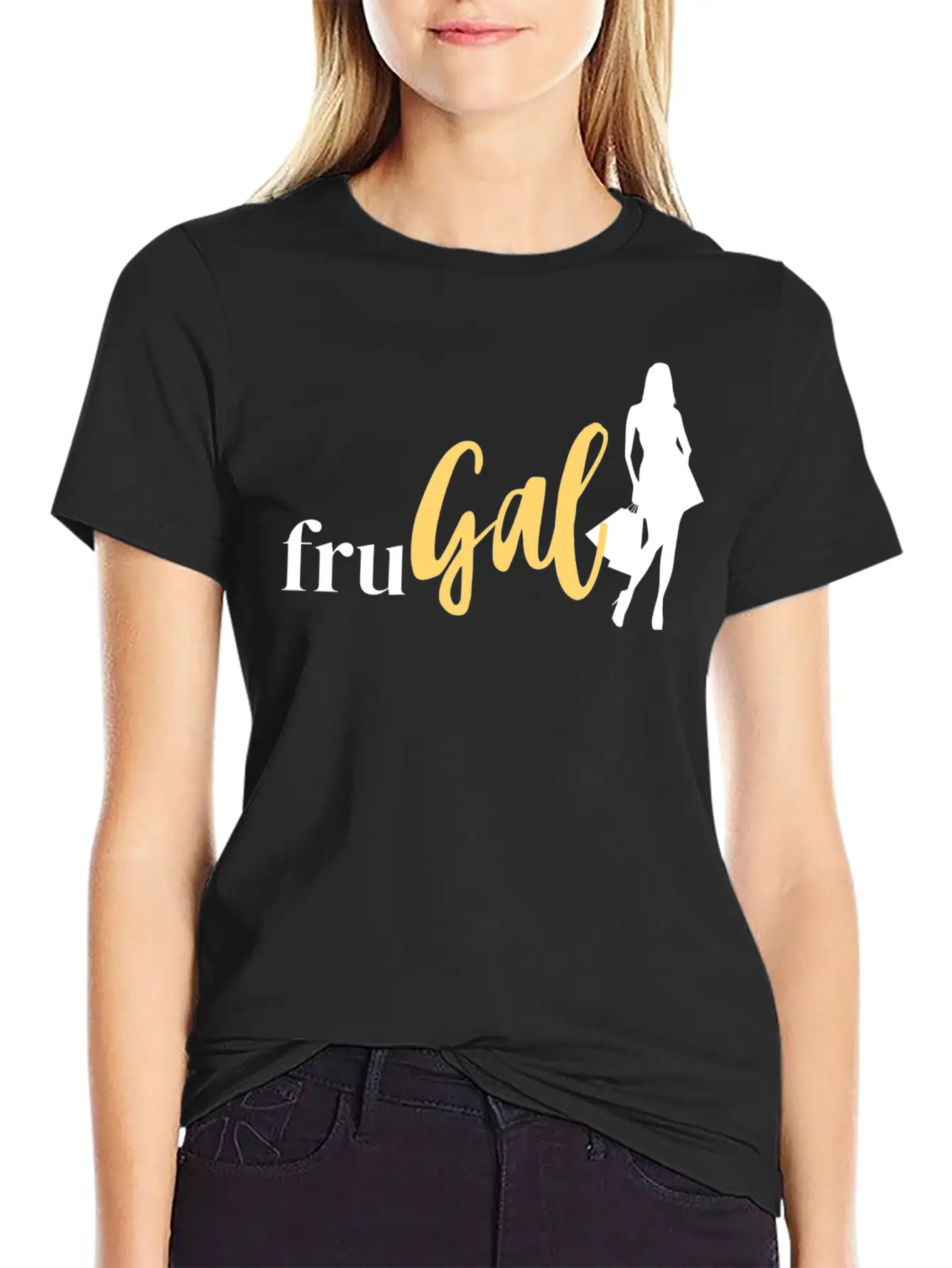 FruGal - White And Yellow - No FCL Name Essential Unisex Summer Tee – Soft Cotton Casual Fit