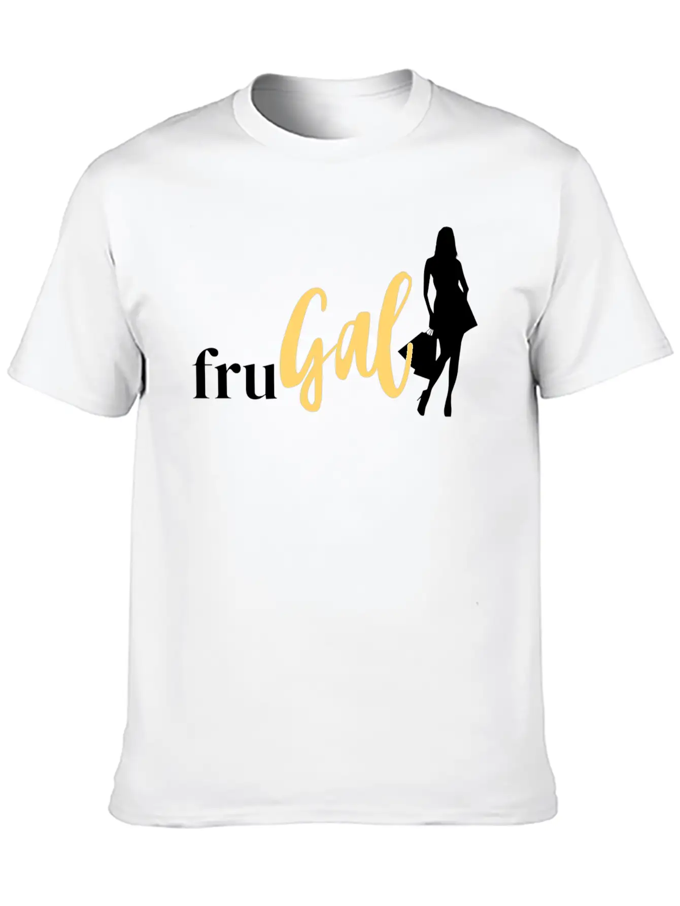 FruGal - White And Yellow - No FCL Name Essential Unisex Summer Tee – Soft Cotton Casual Fit
