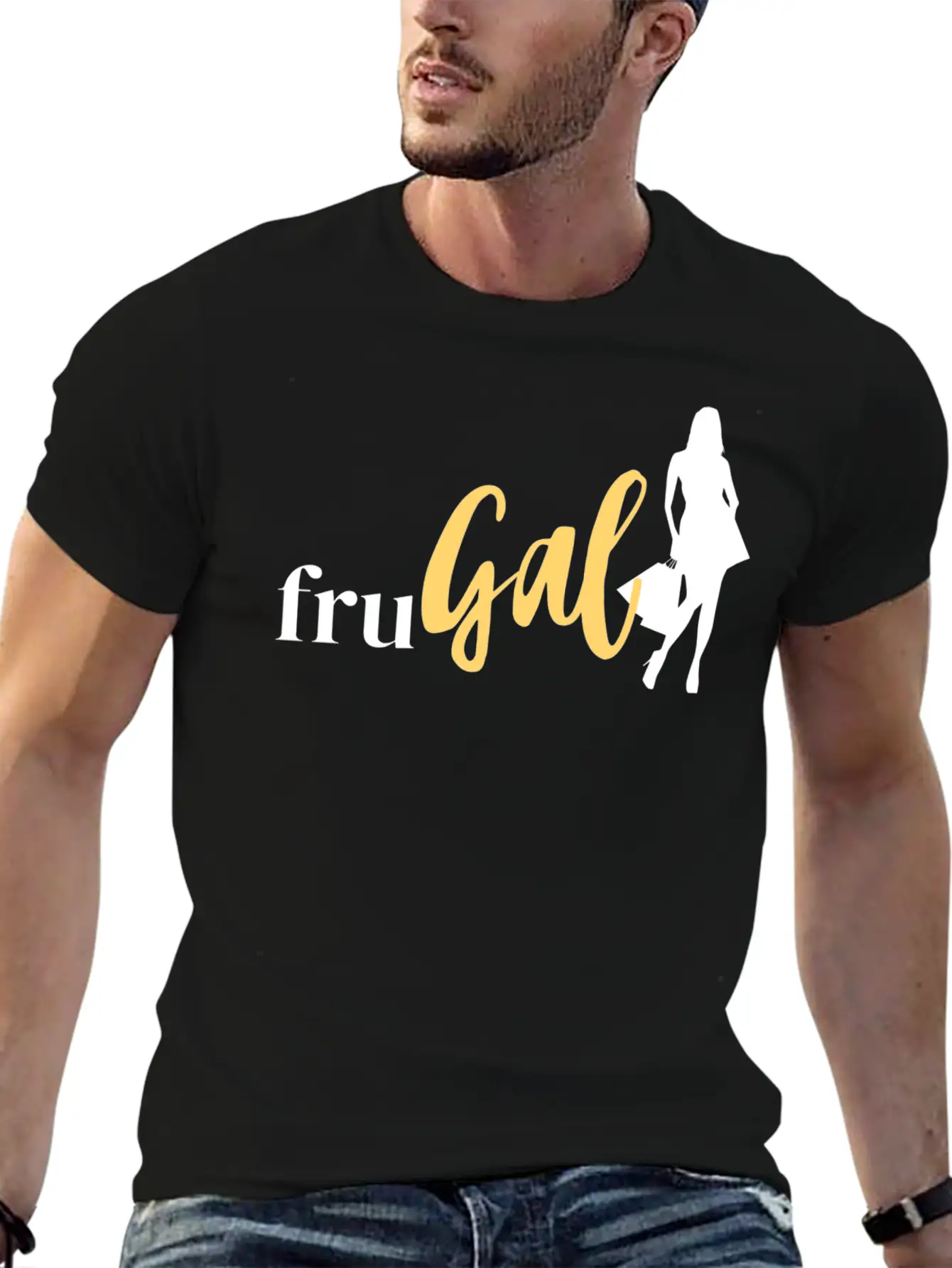 FruGal - White And Yellow - No FCL Name Essential Unisex Summer Tee – Soft Cotton Casual Fit