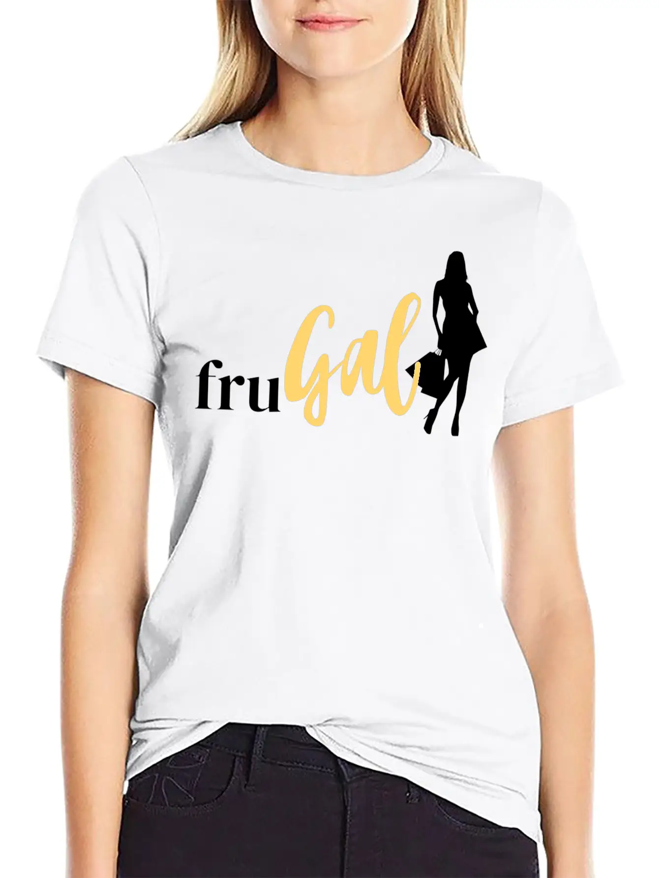 FruGal - White And Yellow - No FCL Name Essential Unisex Summer Tee – Soft Cotton Casual Fit