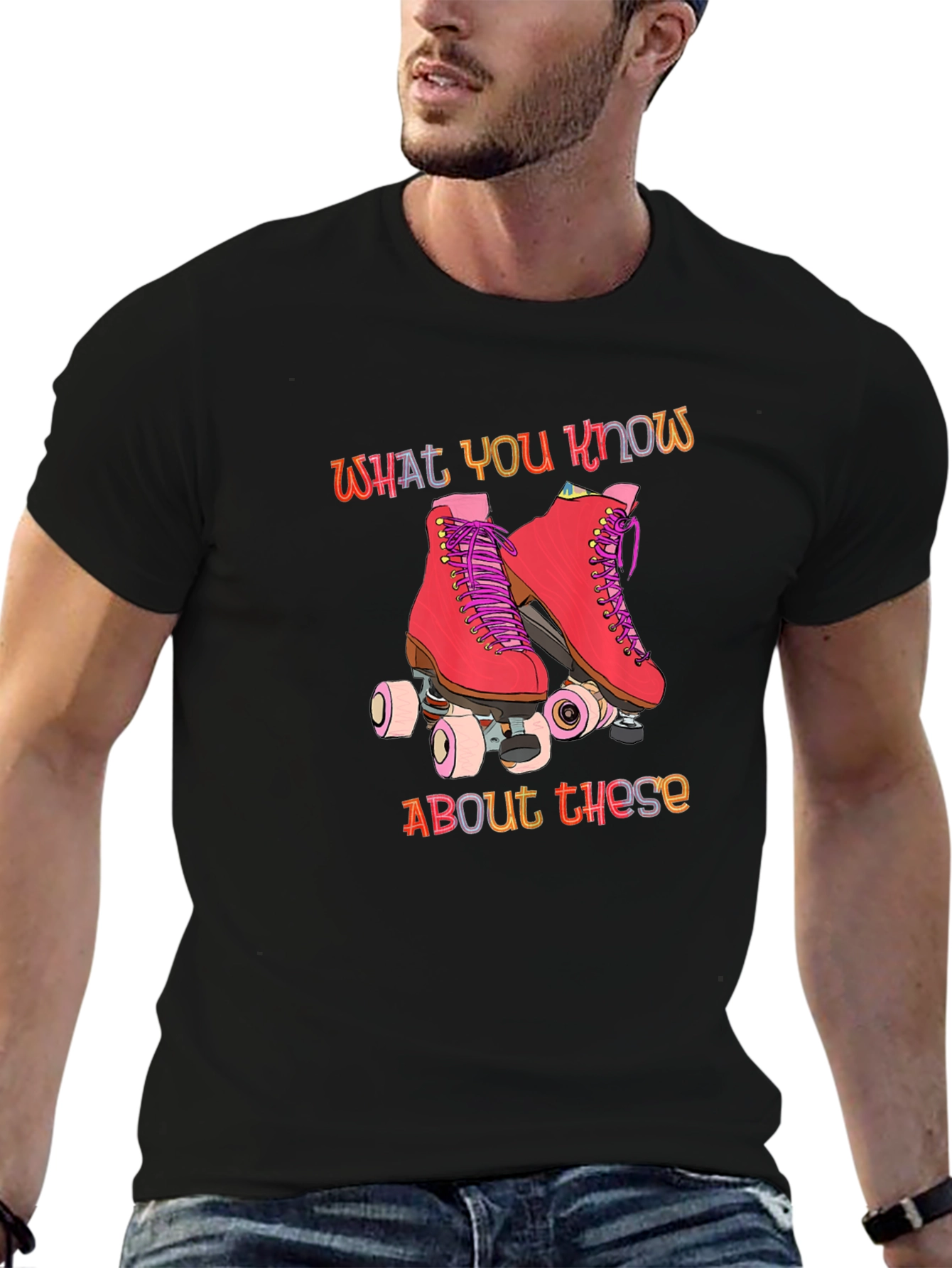 Retro Roller Skate Graphic T-Shirt