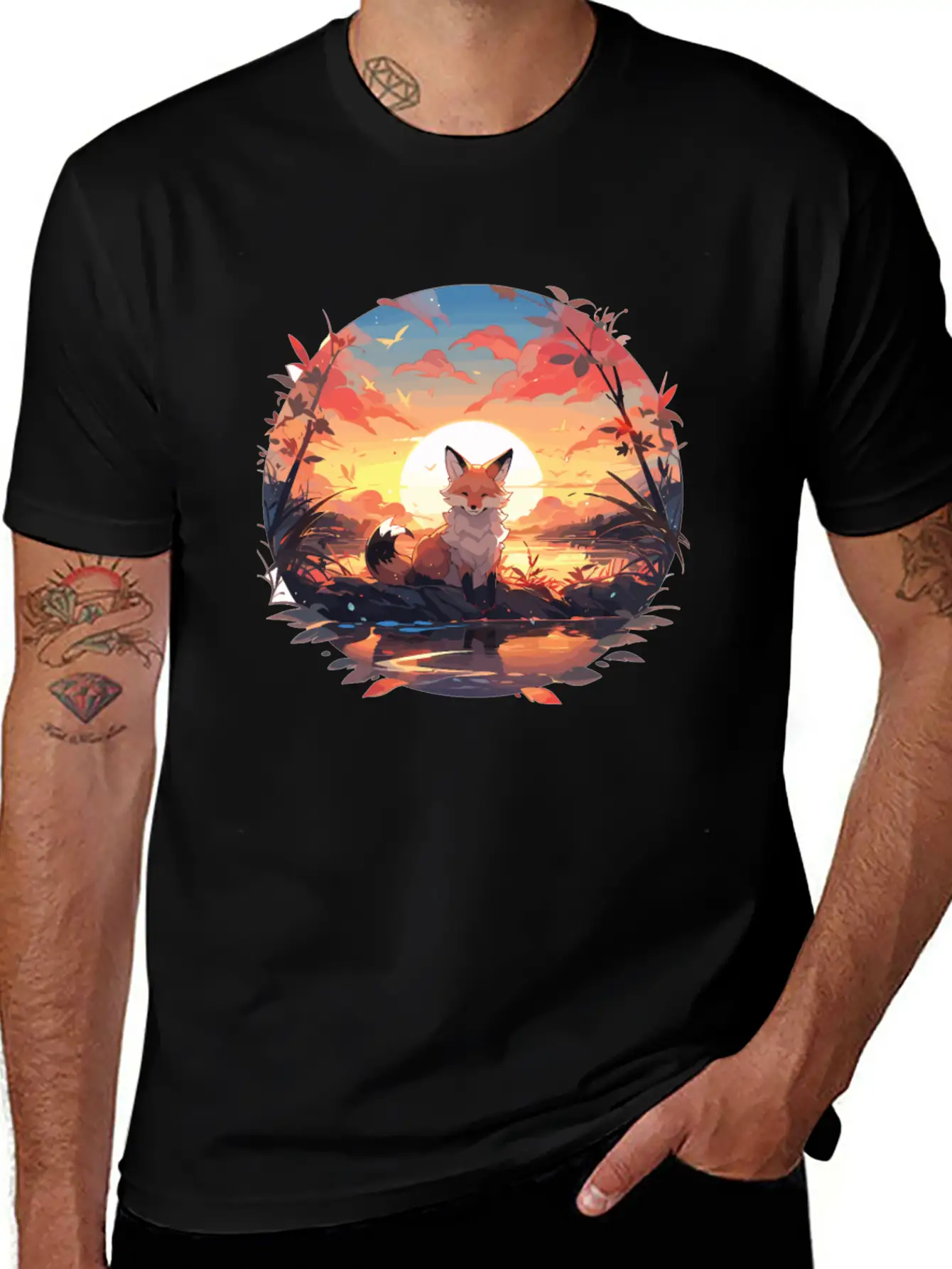 Fuchs Foxes Fox Children Fox Baby Animal Forest Stylish Everyday T-Shirt – Unisex Basic Cotton Tee