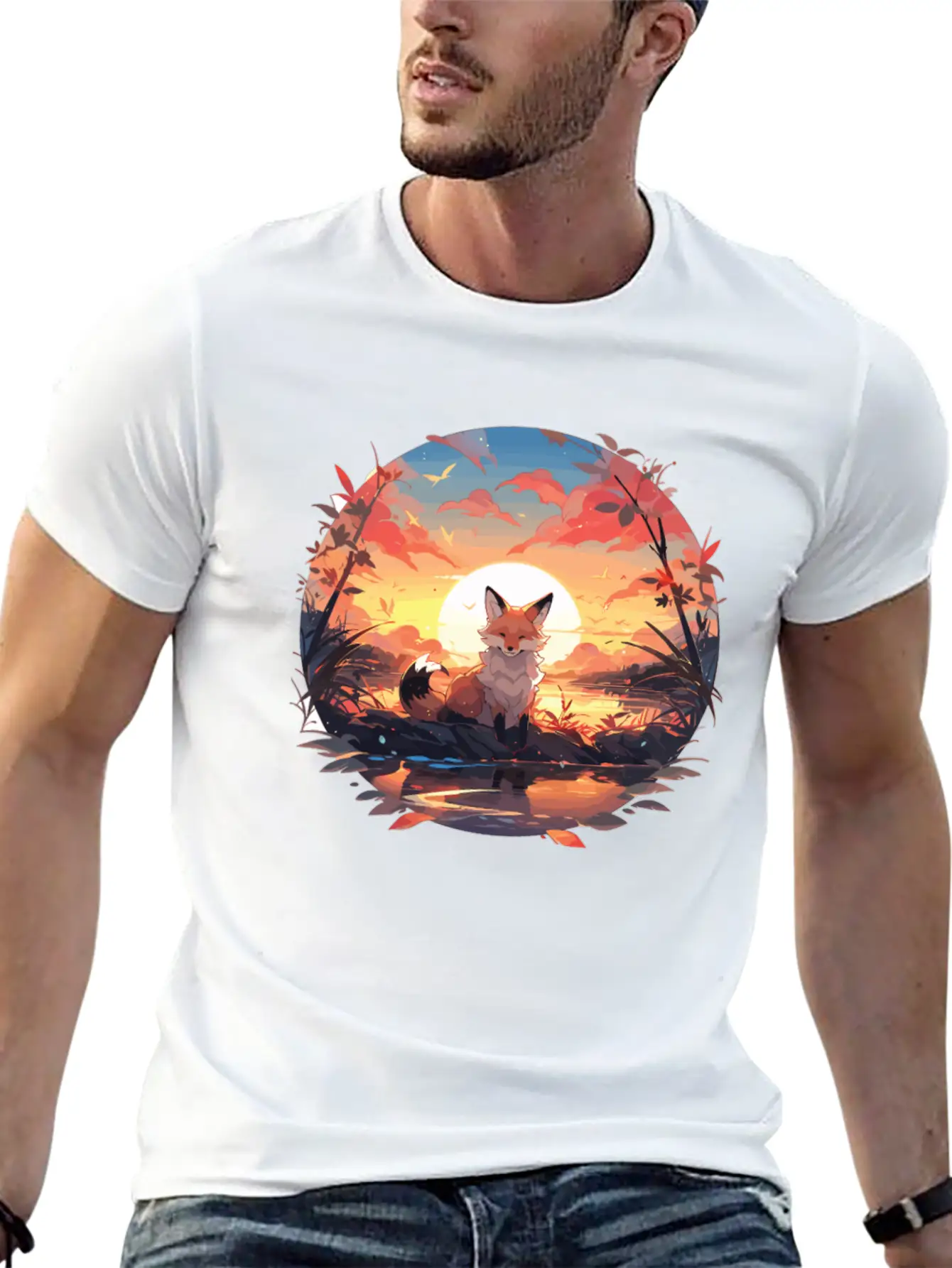 Fuchs Foxes Fox Children Fox Baby Animal Forest Stylish Everyday T-Shirt – Unisex Basic Cotton Tee