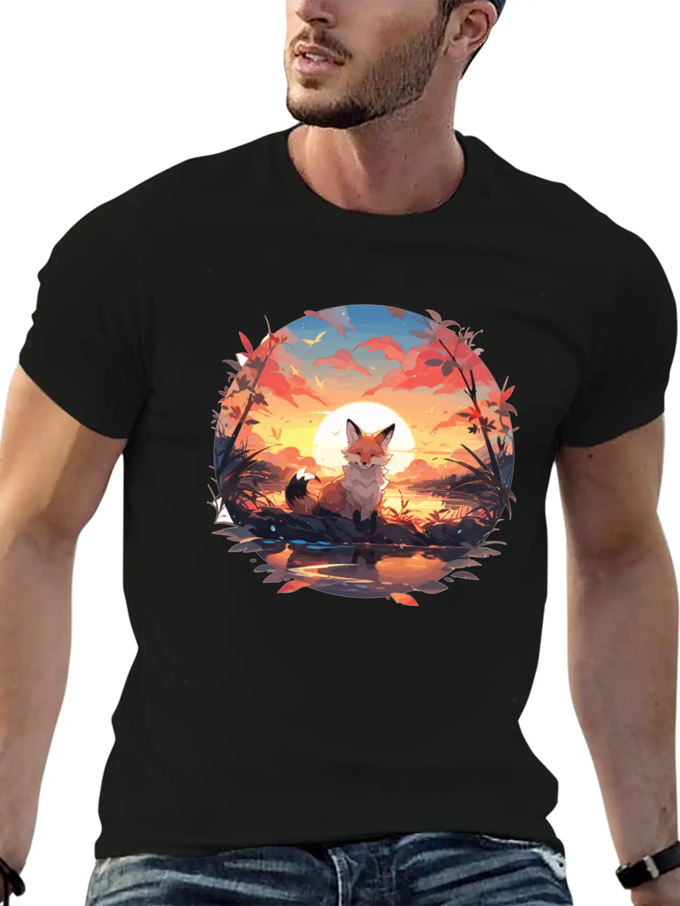 Fuchs Foxes Fox Children Fox Baby Animal Forest Stylish Everyday T-Shirt – Unisex Basic Cotton Tee