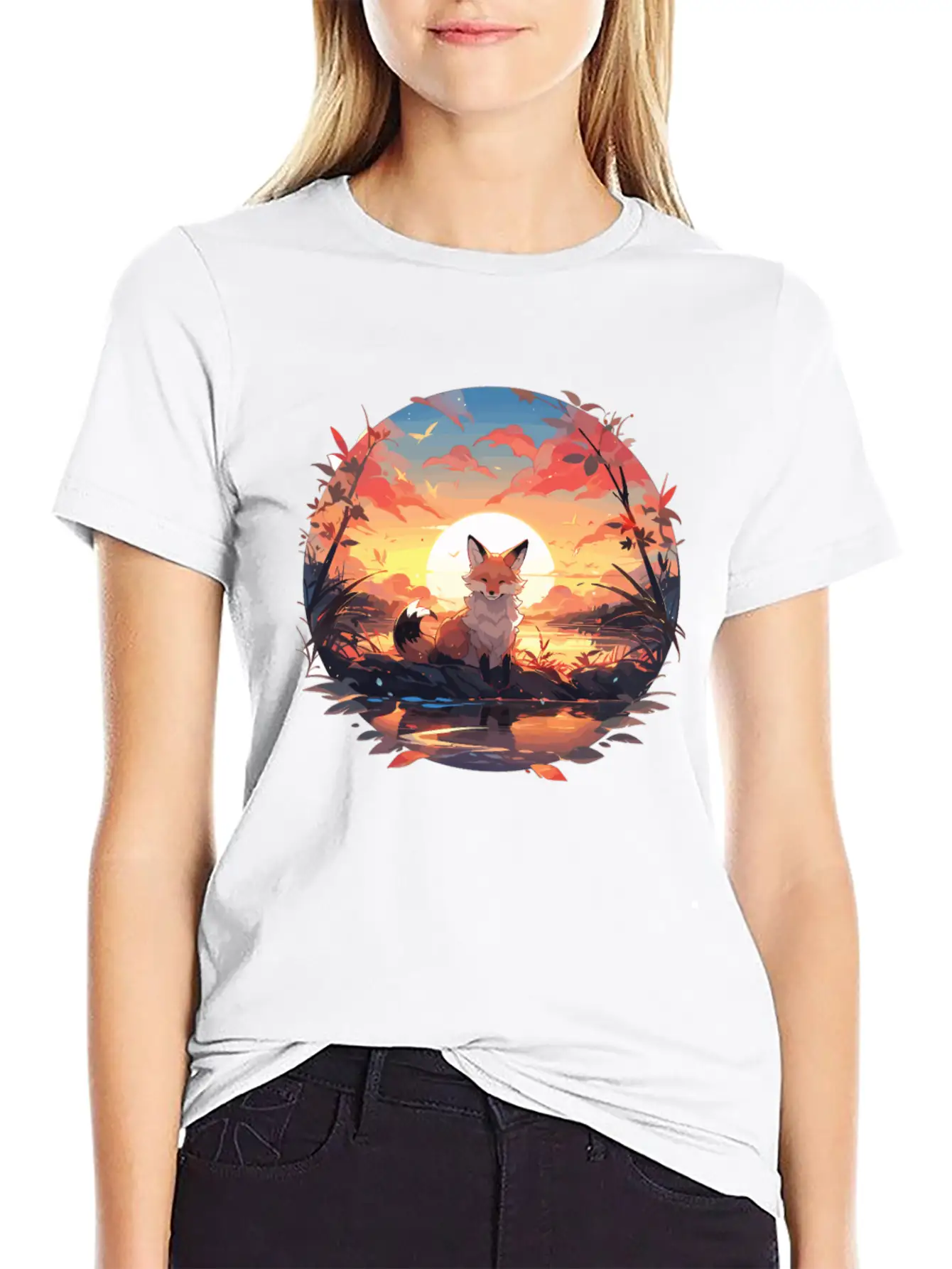 Fuchs Foxes Fox Children Fox Baby Animal Forest Stylish Everyday T-Shirt – Unisex Basic Cotton Tee