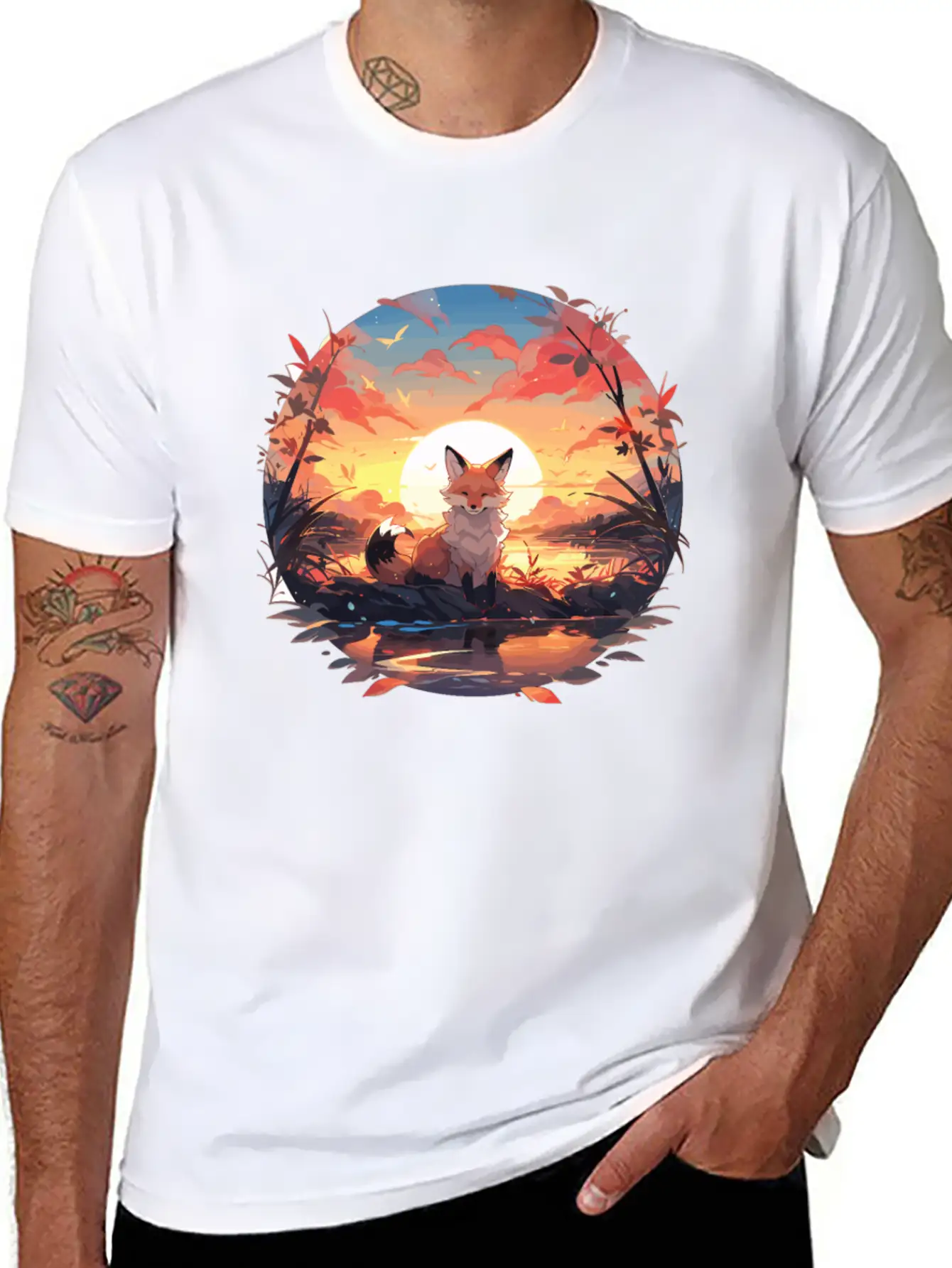 Fuchs Foxes Fox Children Fox Baby Animal Forest Stylish Everyday T-Shirt – Unisex Basic Cotton Tee