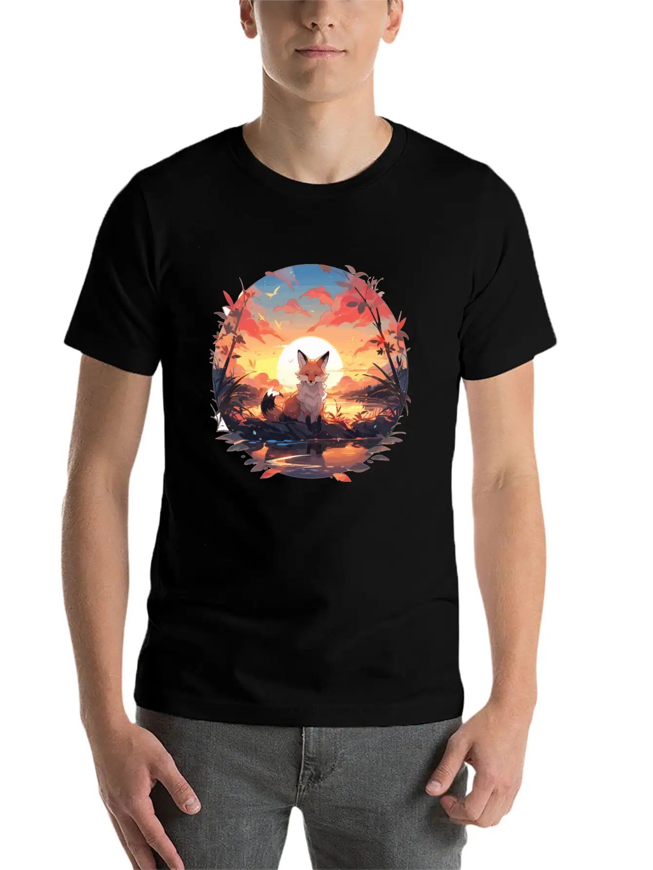 Fuchs Foxes Fox Children Fox Baby Animal Forest Stylish Everyday T-Shirt – Unisex Basic Cotton Tee
