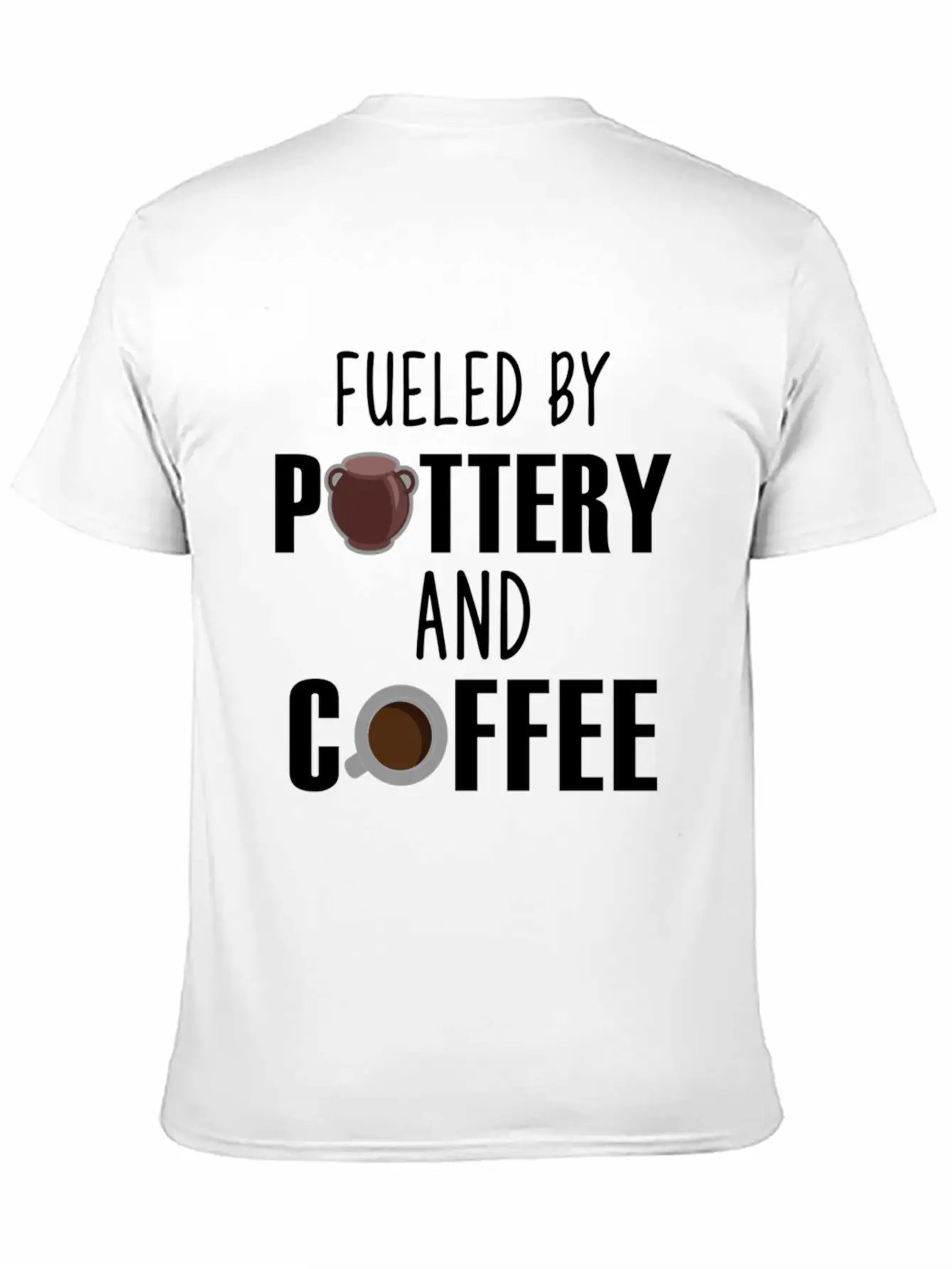 Fueled By Pottery And Coffee Lover Potters Gift Comfortable Minimalist Graphic Tee – Summer Style Essential