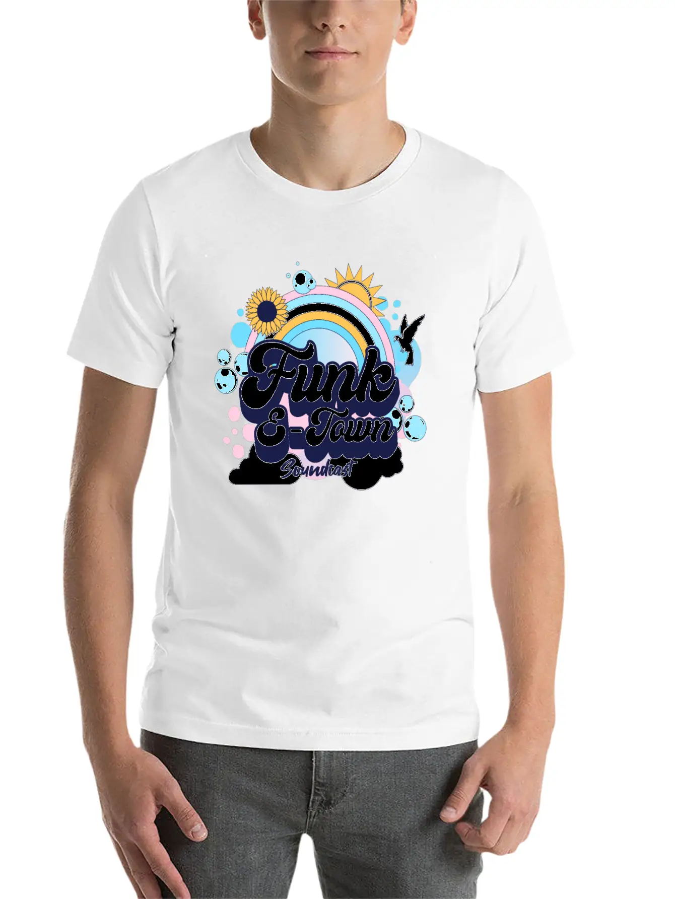FUNK E-TOWN SOUNDCAST (darker Logo) Comfortable Minimalist Graphic Tee – Summer Style Essential