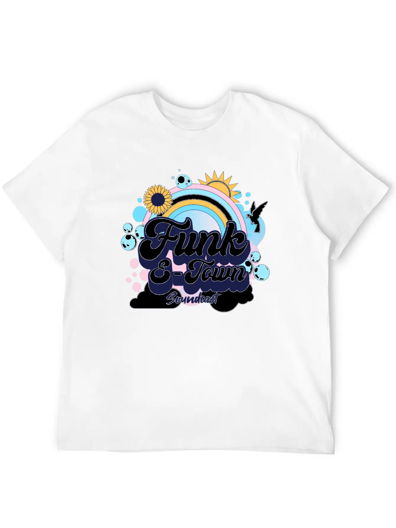 FUNK E-TOWN SOUNDCAST (darker Logo) Comfortable Minimalist Graphic Tee – Summer Style Essential
