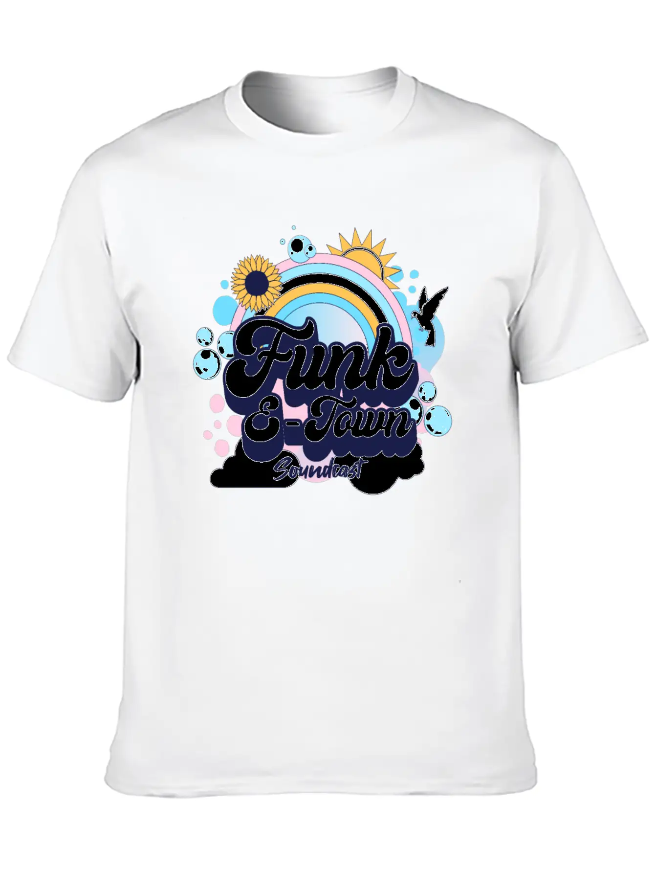 FUNK E-TOWN SOUNDCAST (darker Logo) Comfortable Minimalist Graphic Tee – Summer Style Essential