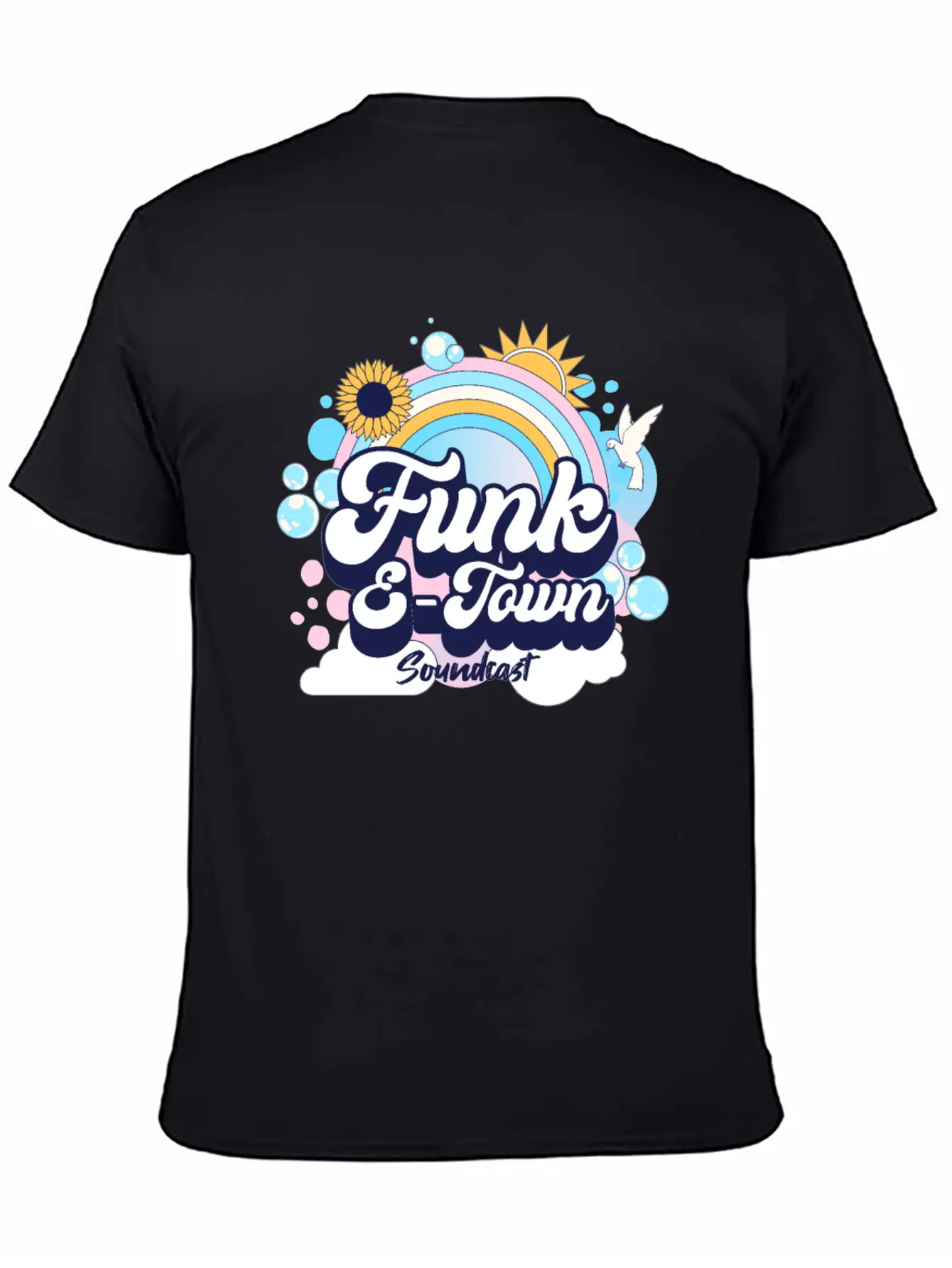 FUNK E-TOWN SOUNDCAST (darker Logo) Comfortable Minimalist Graphic Tee – Summer Style Essential