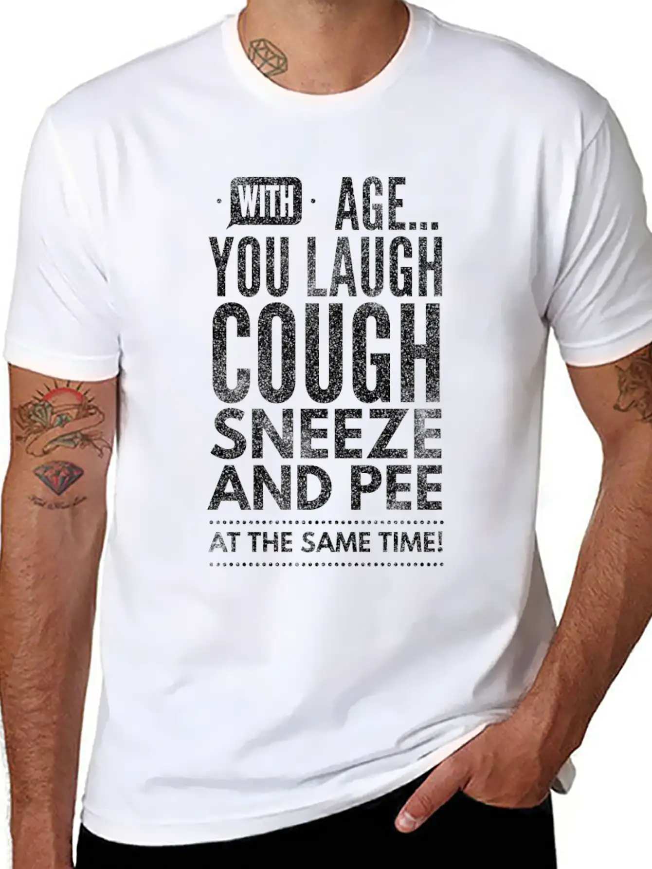 Funny Aging With Age You Laugh Unisex Casual T-Shirt – Clean Design For Daily Comfort