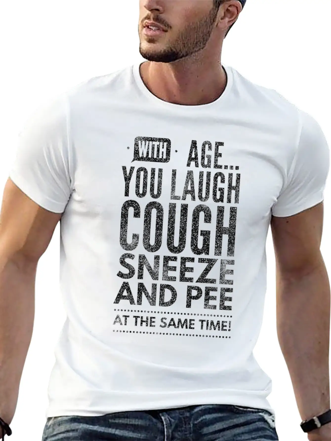 Funny Aging With Age You Laugh Unisex Casual T-Shirt – Clean Design For Daily Comfort