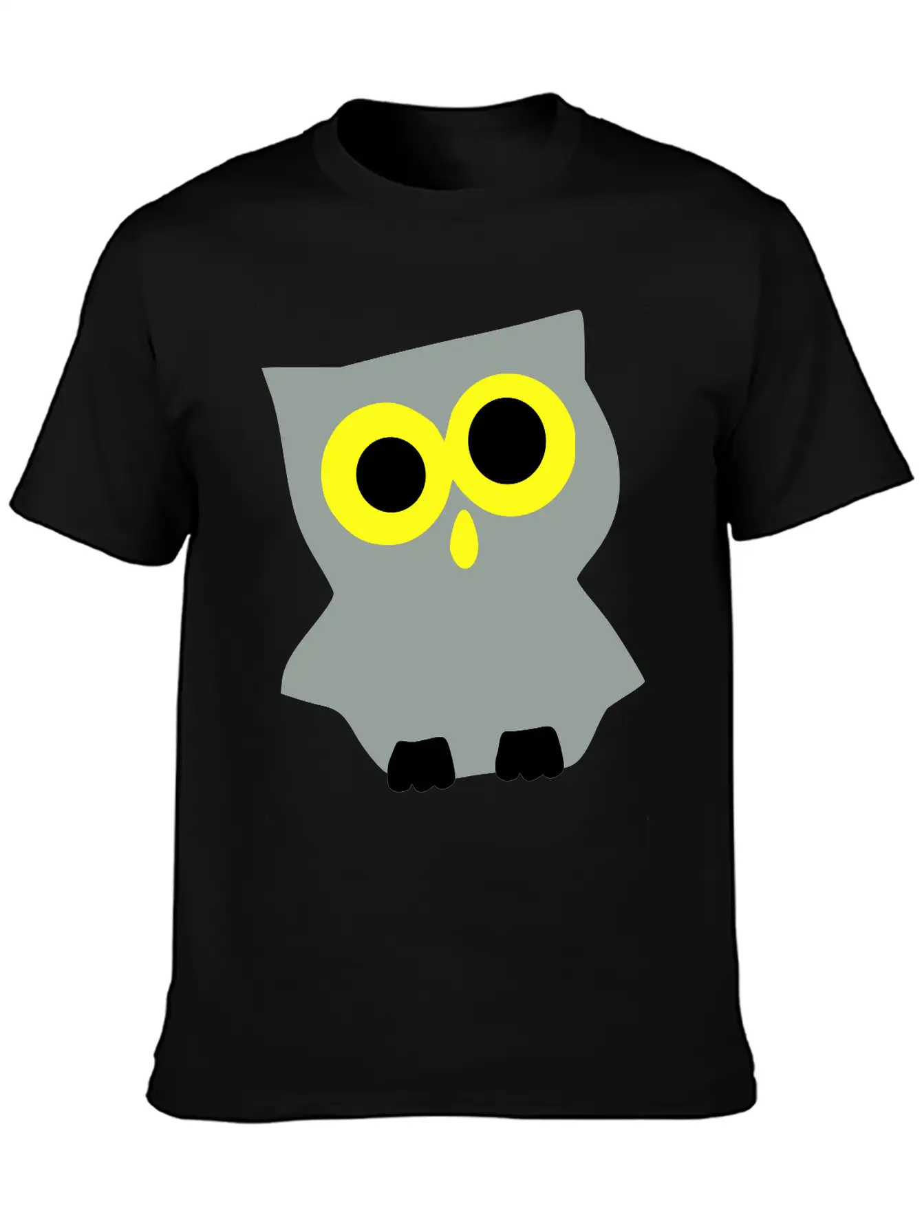 Funny_baby_owl_vector Art Unisex Short Sleeve Soft Cotton T-Shirt – Casual Everyday Wear