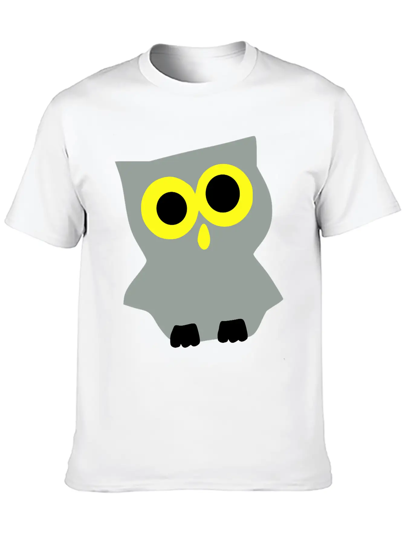 Funny_baby_owl_vector Art Unisex Short Sleeve Soft Cotton T-Shirt – Casual Everyday Wear