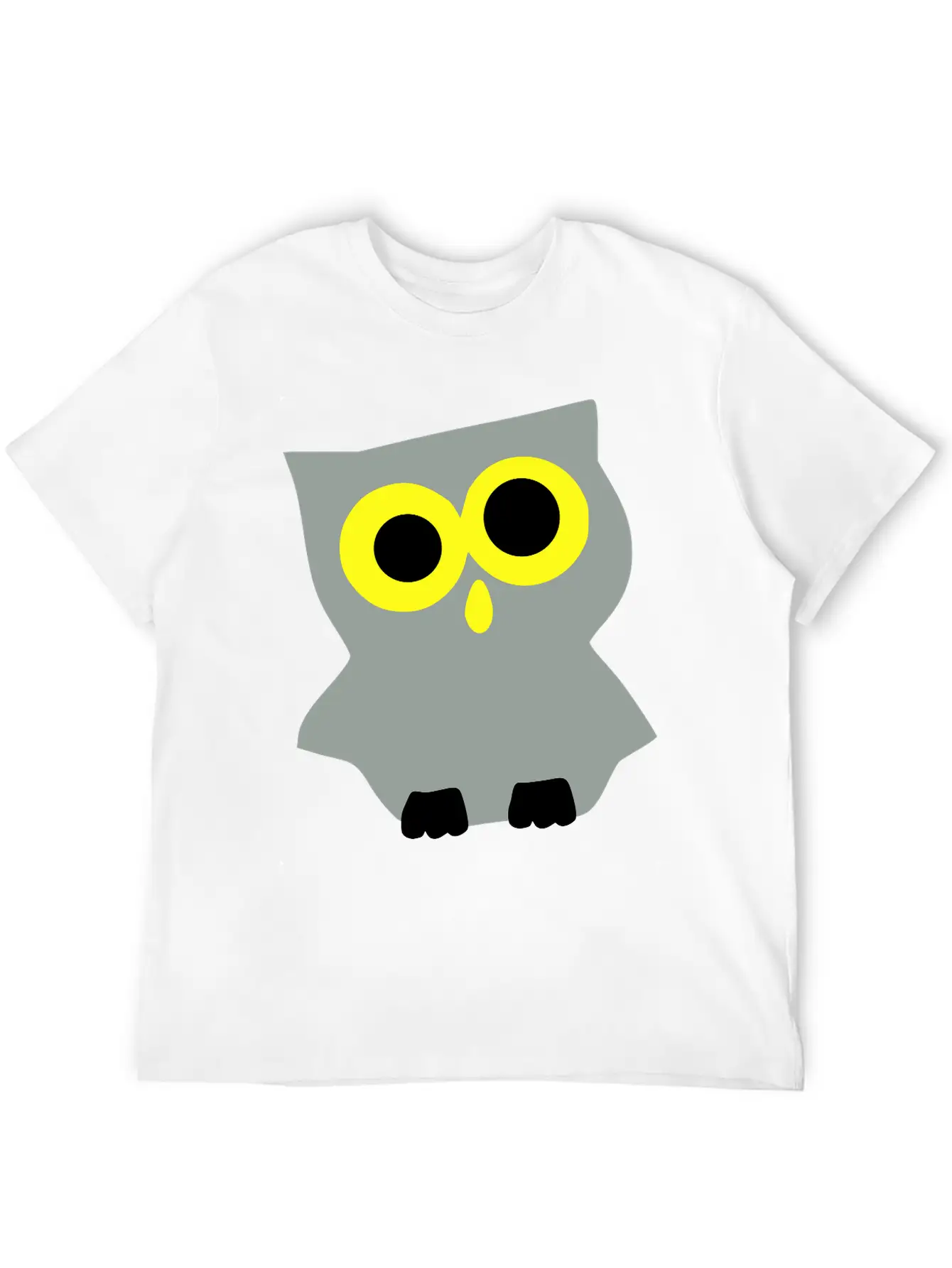 Funny_baby_owl_vector Art Unisex Short Sleeve Soft Cotton T-Shirt – Casual Everyday Wear