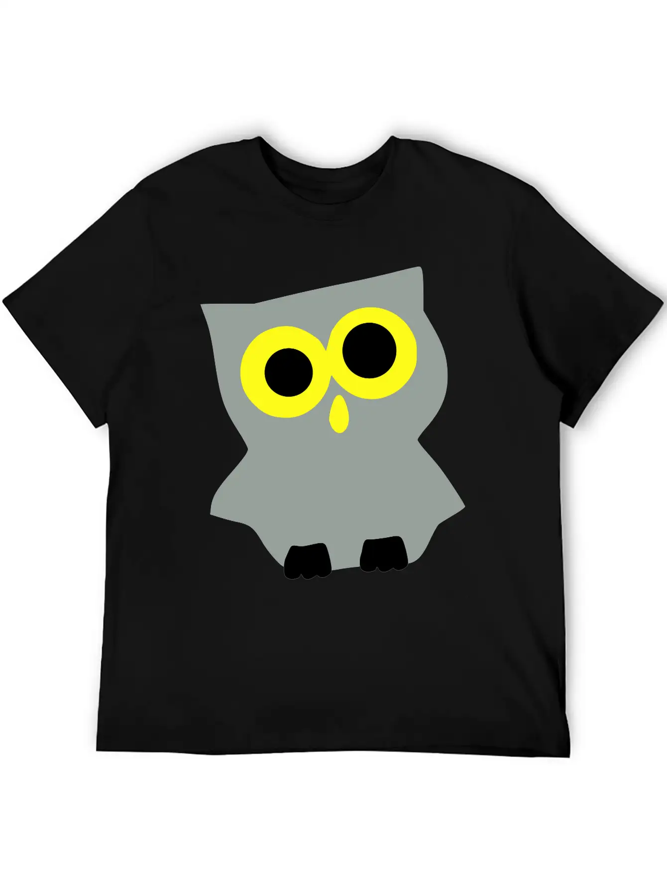 Funny_baby_owl_vector Art Unisex Short Sleeve Soft Cotton T-Shirt – Casual Everyday Wear