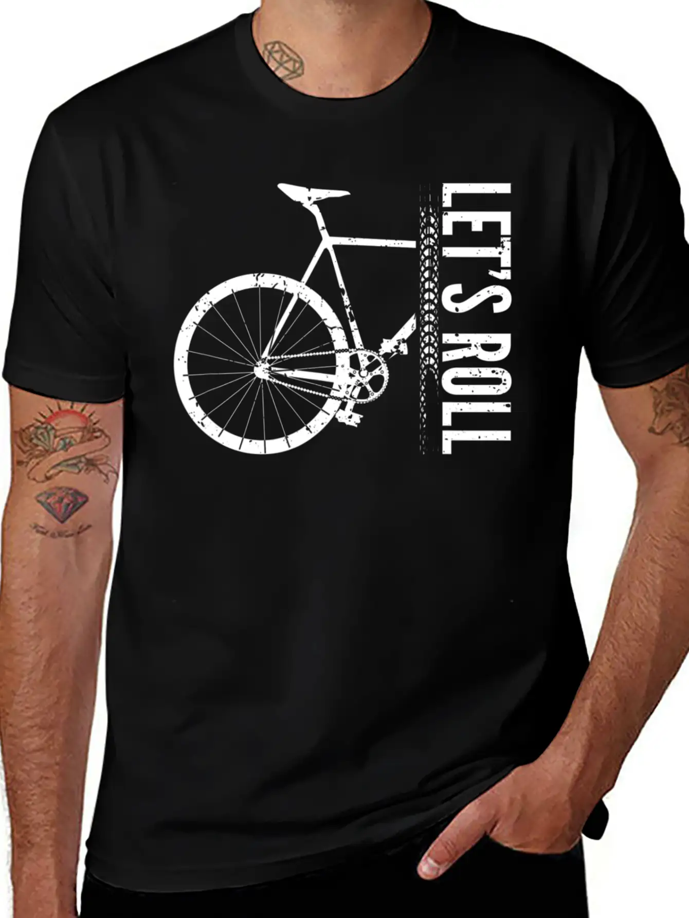 Funny Bicycle Lets Roll Cycling Bike I Love My Unisex Short Sleeve Soft Cotton T-Shirt – Casual Everyday Wear