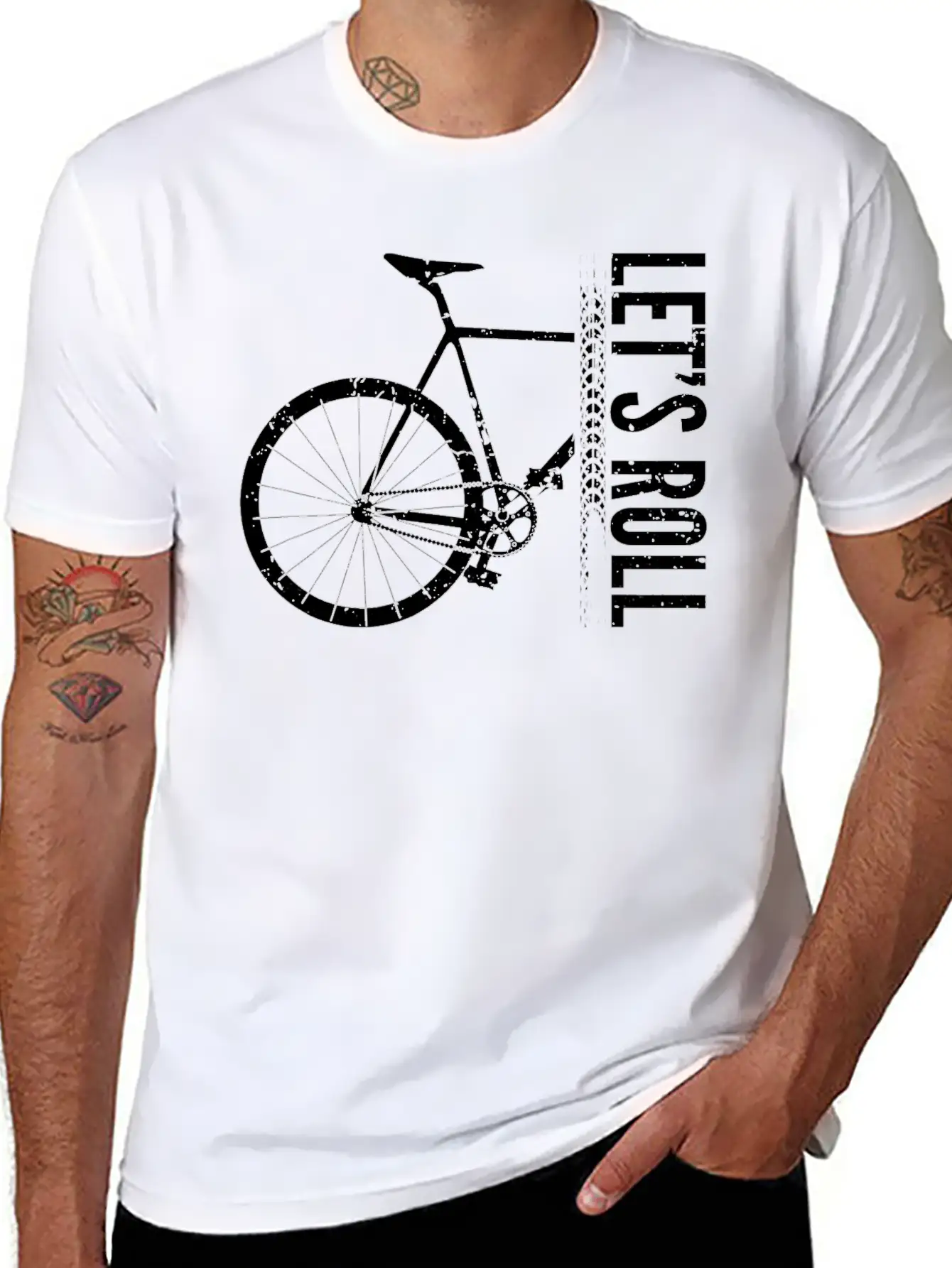 Funny Bicycle Lets Roll Cycling Bike I Love My Unisex Short Sleeve Soft Cotton T-Shirt – Casual Everyday Wear
