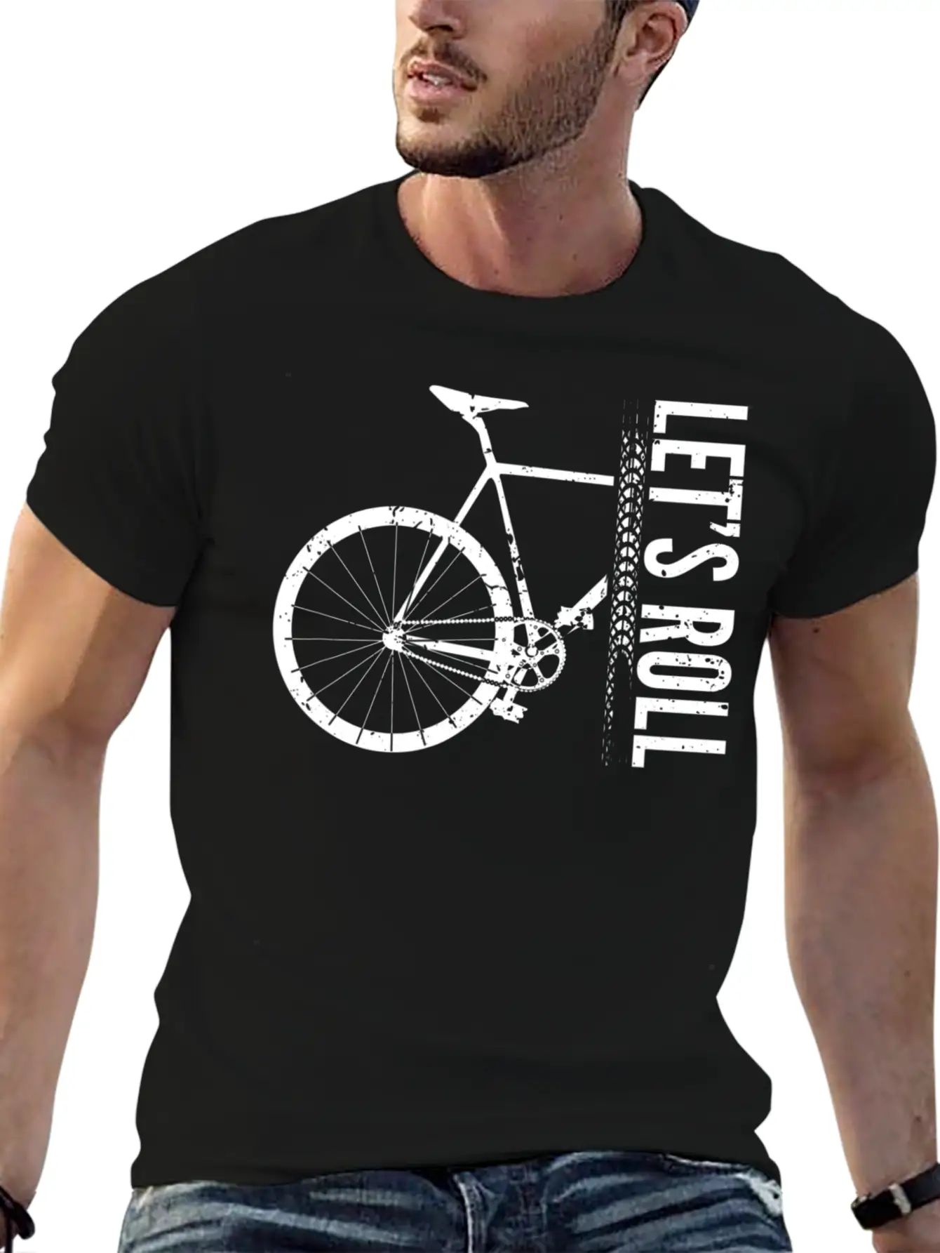 Funny Bicycle Lets Roll Cycling Bike I Love My Unisex Short Sleeve Soft Cotton T-Shirt – Casual Everyday Wear