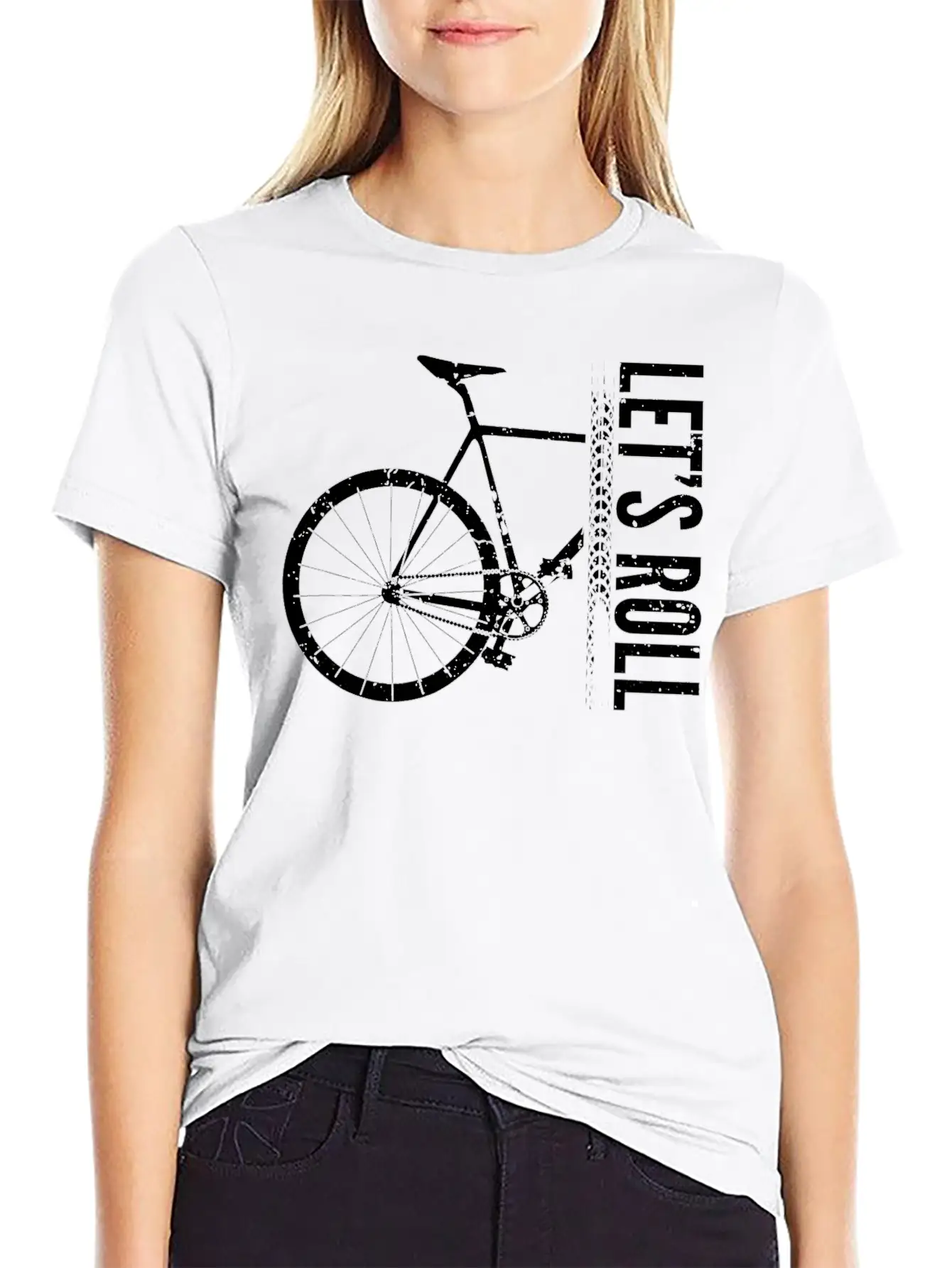 Funny Bicycle Lets Roll Cycling Bike I Love My Unisex Short Sleeve Soft Cotton T-Shirt – Casual Everyday Wear