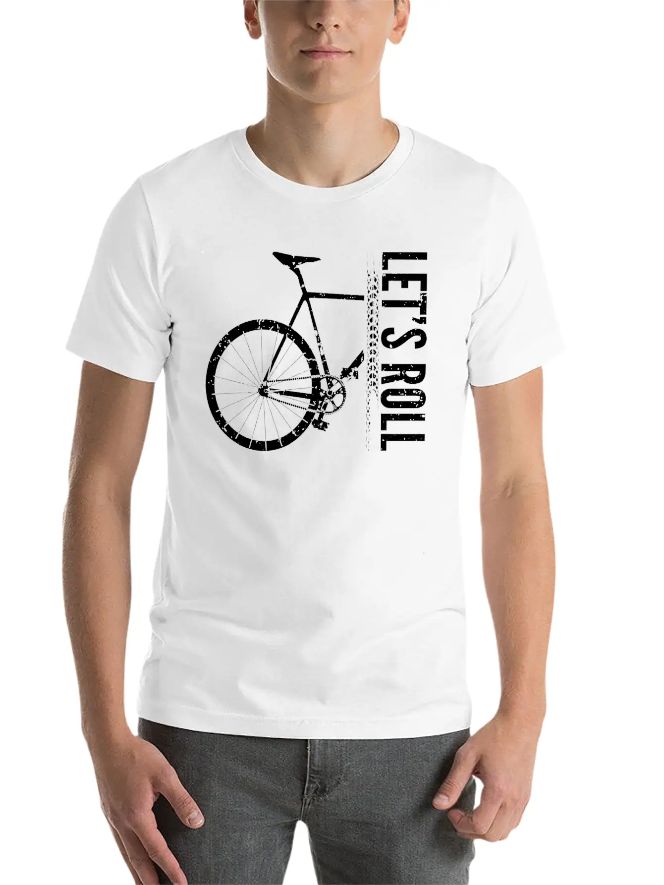 Funny Bicycle Lets Roll Cycling Bike I Love My Unisex Short Sleeve Soft Cotton T-Shirt – Casual Everyday Wear