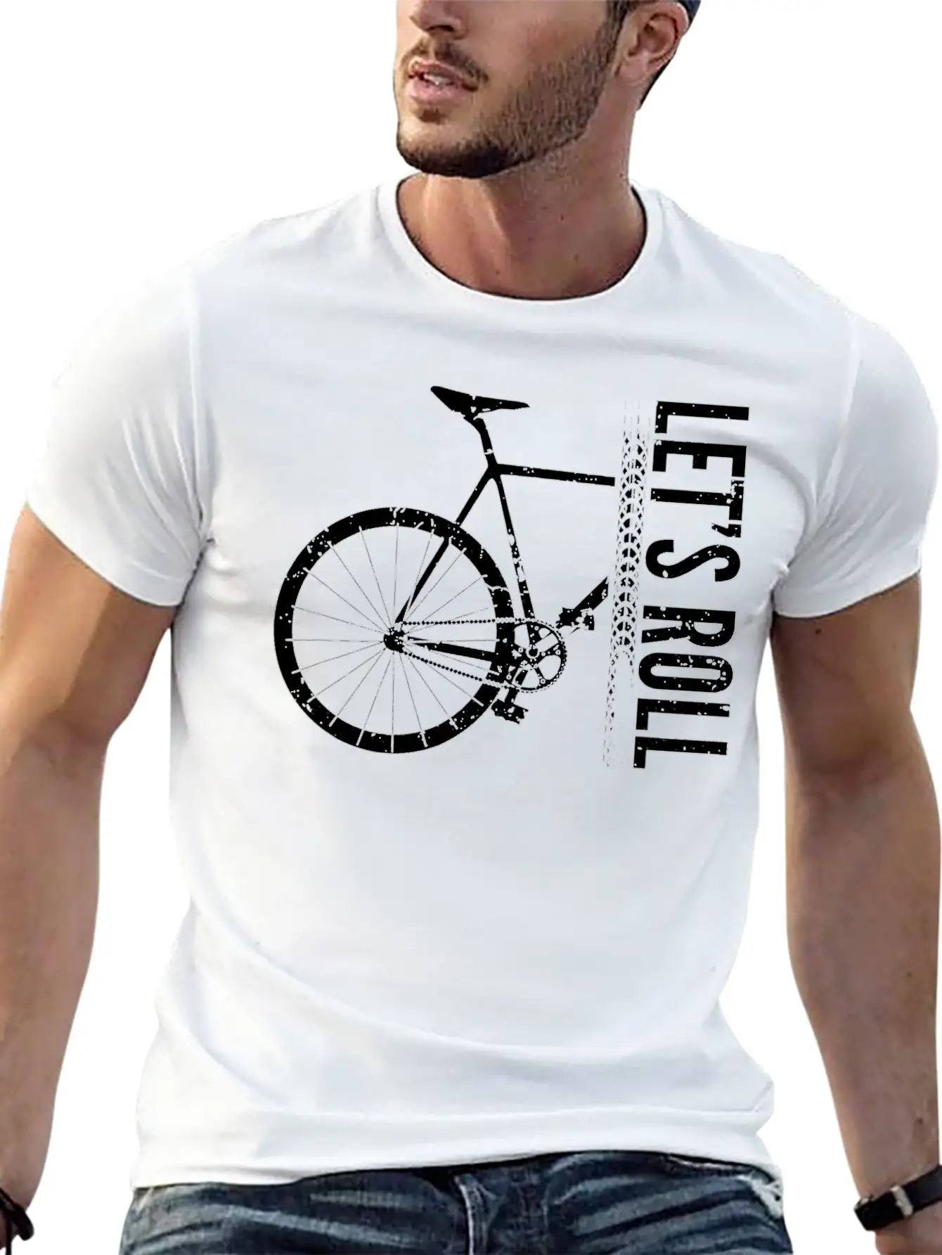 Funny Bicycle Lets Roll Cycling Bike I Love My Unisex Short Sleeve Soft Cotton T-Shirt – Casual Everyday Wear