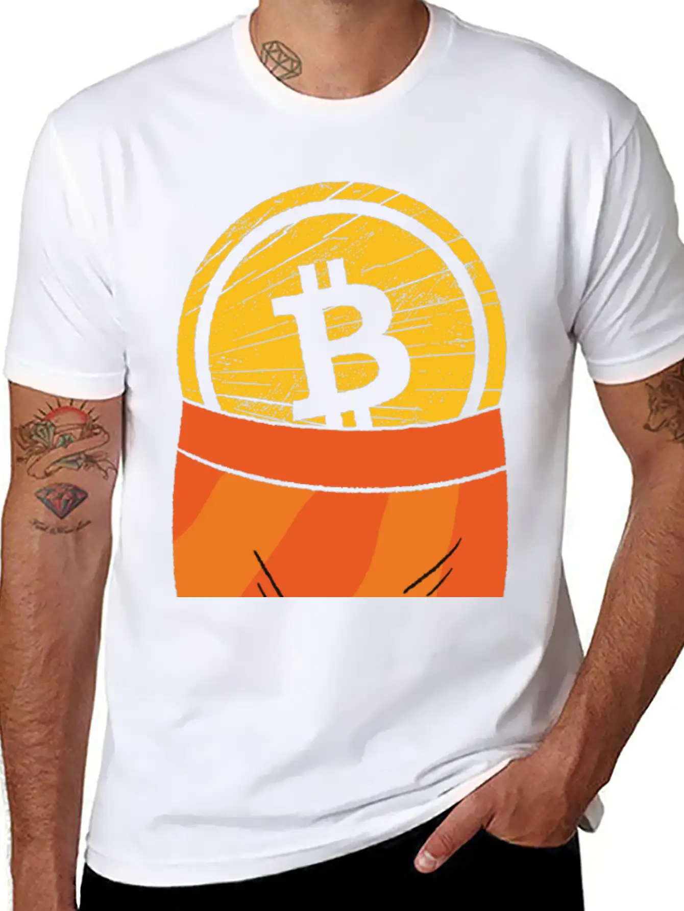 Funny Bitcoin Crypto Blockchain Btc Fun Lovers Timeless Short Sleeve Tee – Comfy And Minimalist Design