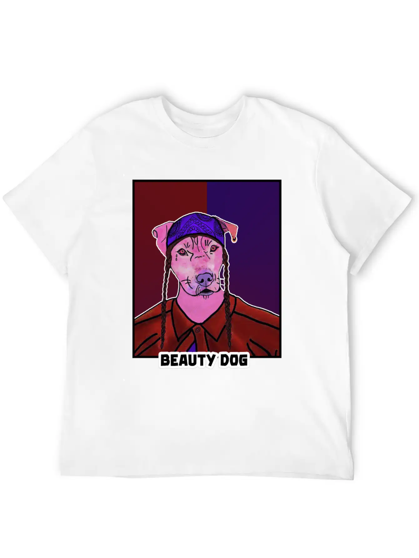 Funny Cartoon NFT Beauty Dog Stylish Everyday T-Shirt – Unisex Basic Cotton Tee